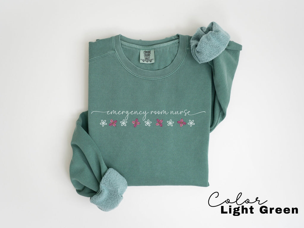 ER Nurse Sweatshirt, Comfort Colors Sweatshirt, Emergency Nurse Sweater, ER Nurse Crewneck Sweatshirt, ER Nurse Appreciation Gift,
