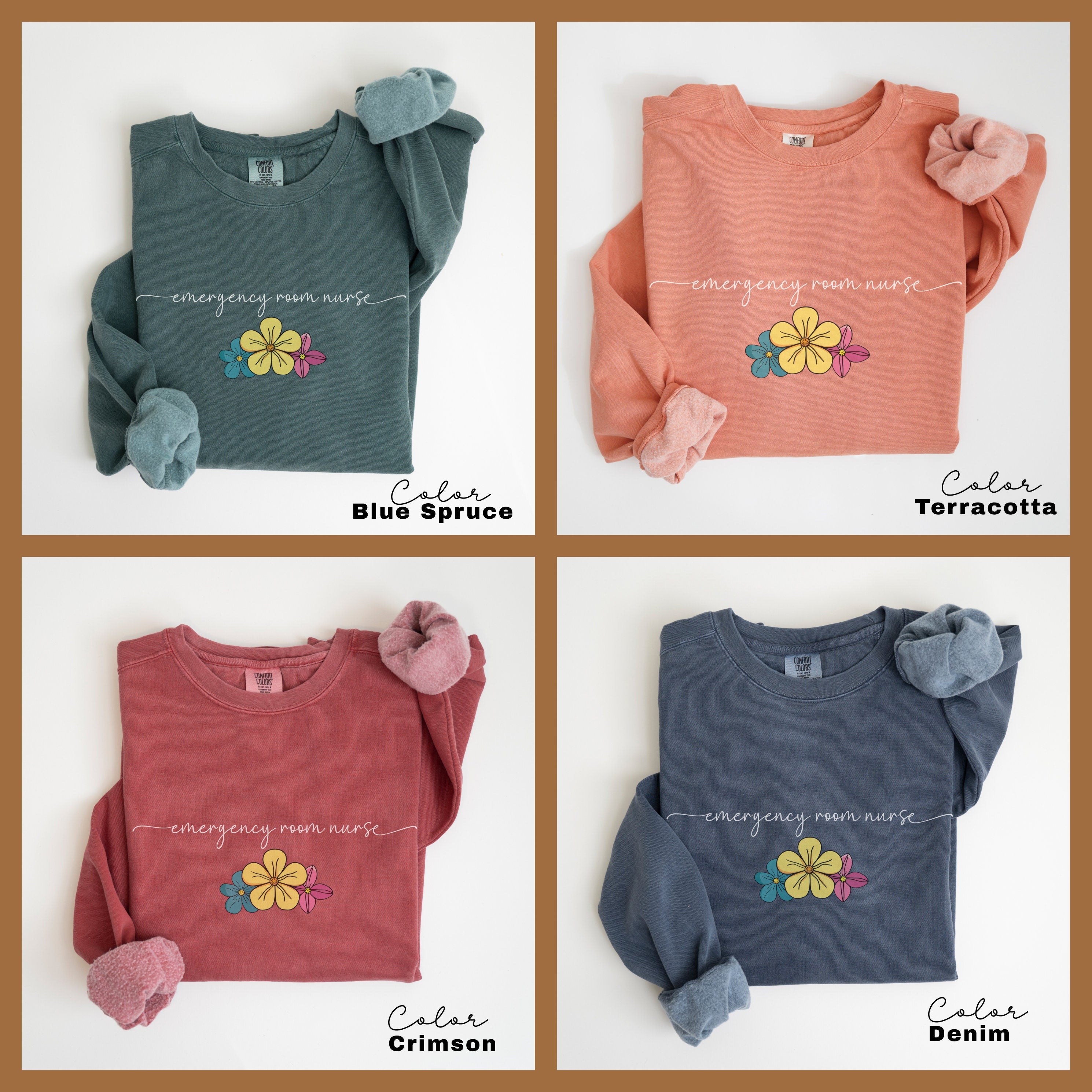 ER Nurse Sweatshirt, Comfort Colors Sweatshirt, Emergency Nurse Sweater, ER Nurse Crewneck Sweatshirt, ER Nurse Appreciation Gift,