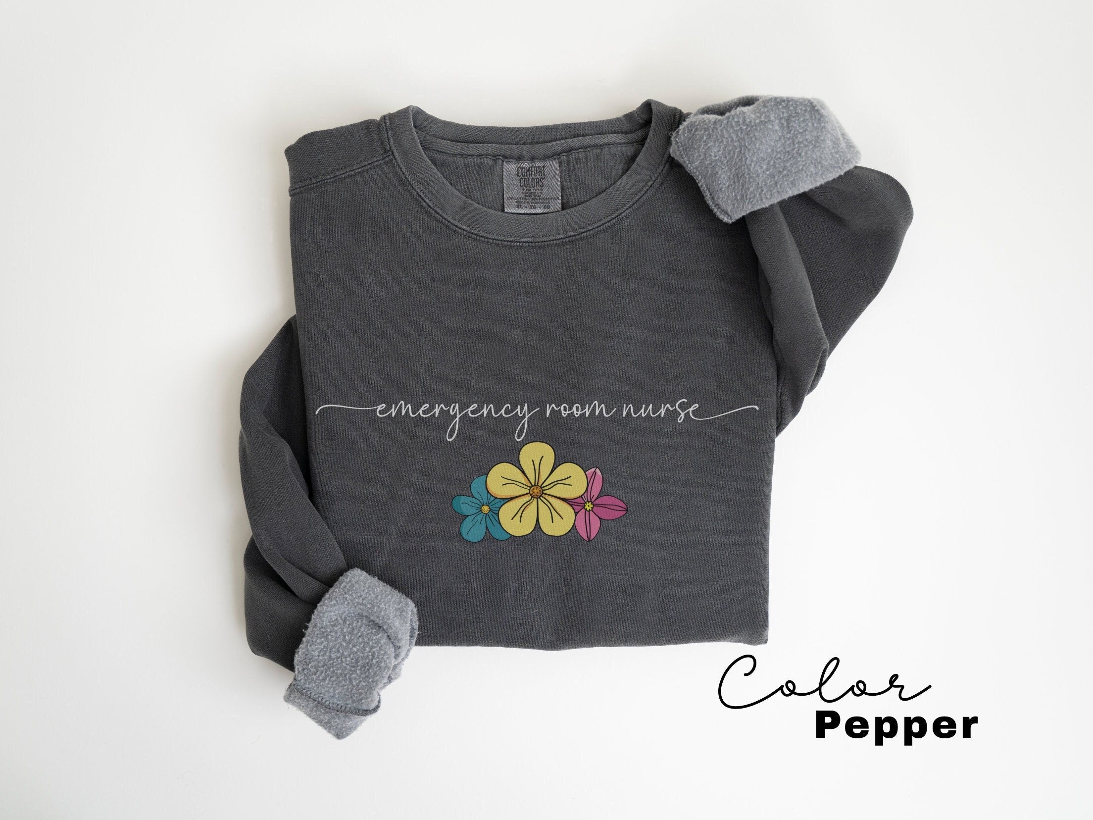 ER Nurse Sweatshirt, Comfort Colors Sweatshirt, Emergency Nurse Sweater, ER Nurse Crewneck Sweatshirt, ER Nurse Appreciation Gift,