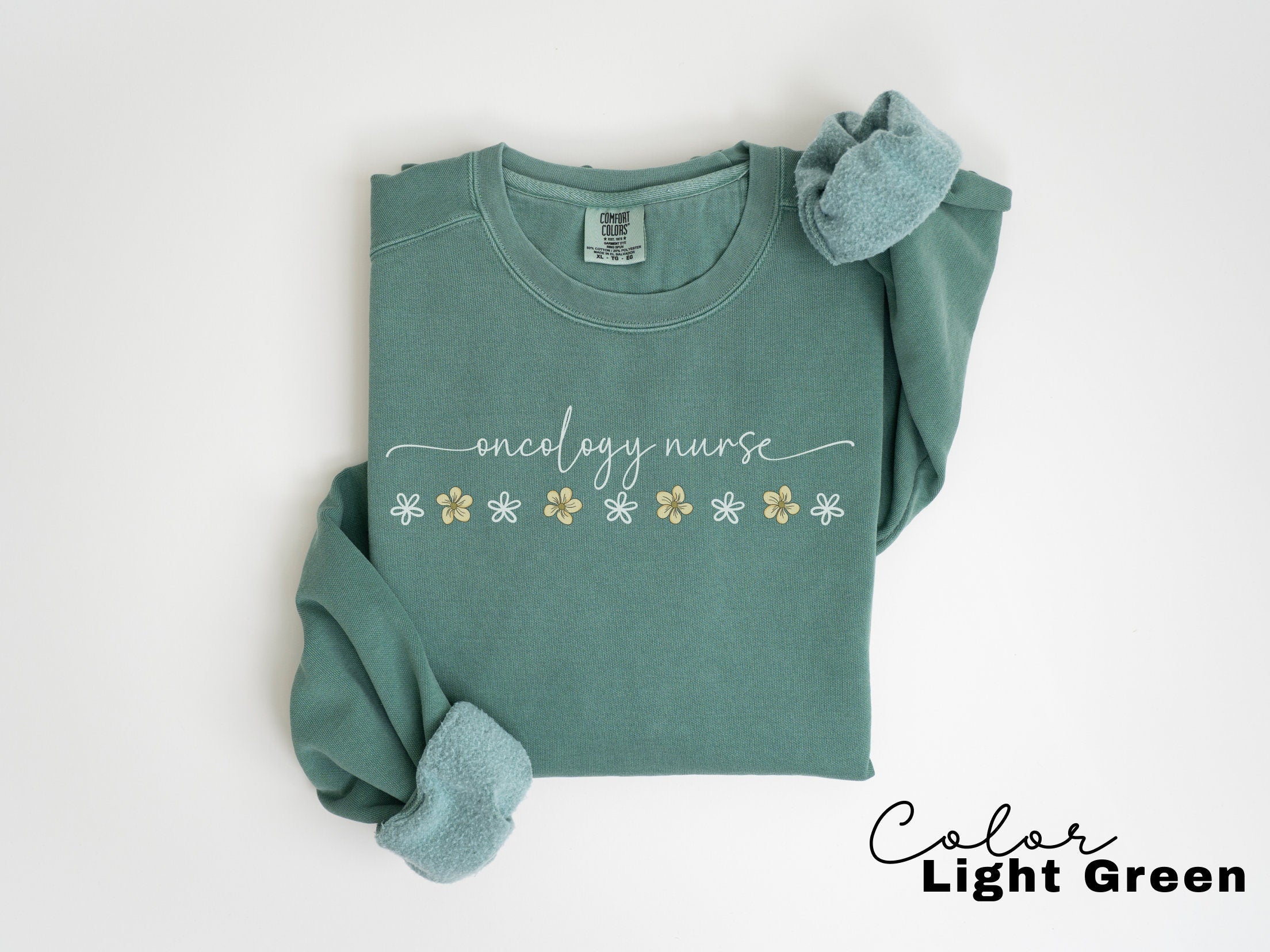 Oncology Nurse RN Comfort Colors Sweatshirt, ONC Nurse Crewneck Sweater, Hem Onc Nurse, Peds Onc Nurse Sweatshirt, Nurse Practitioner