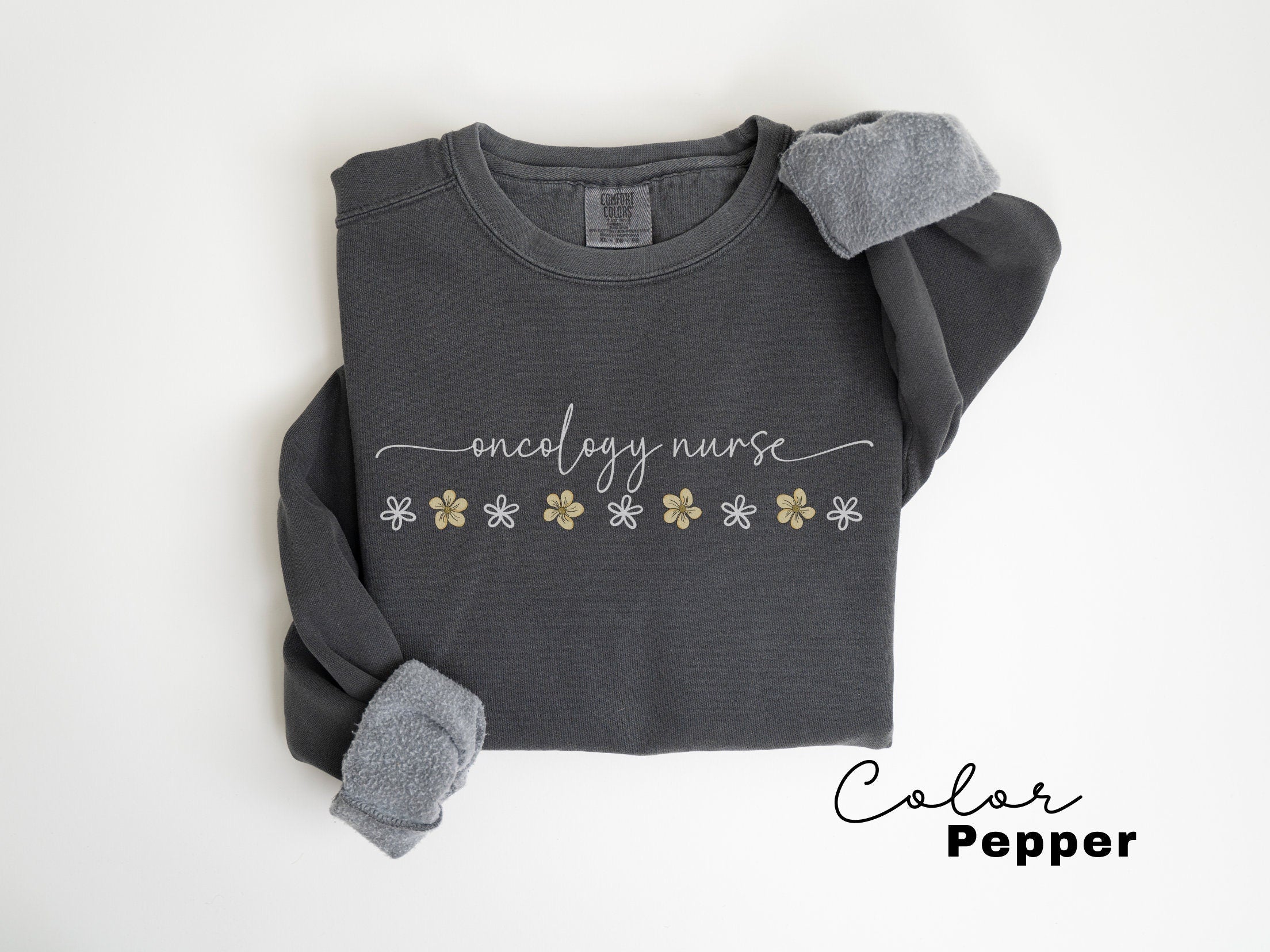 Oncology Nurse RN Comfort Colors Sweatshirt, ONC Nurse Crewneck Sweater, Hem Onc Nurse, Peds Onc Nurse Sweatshirt, Nurse Practitioner