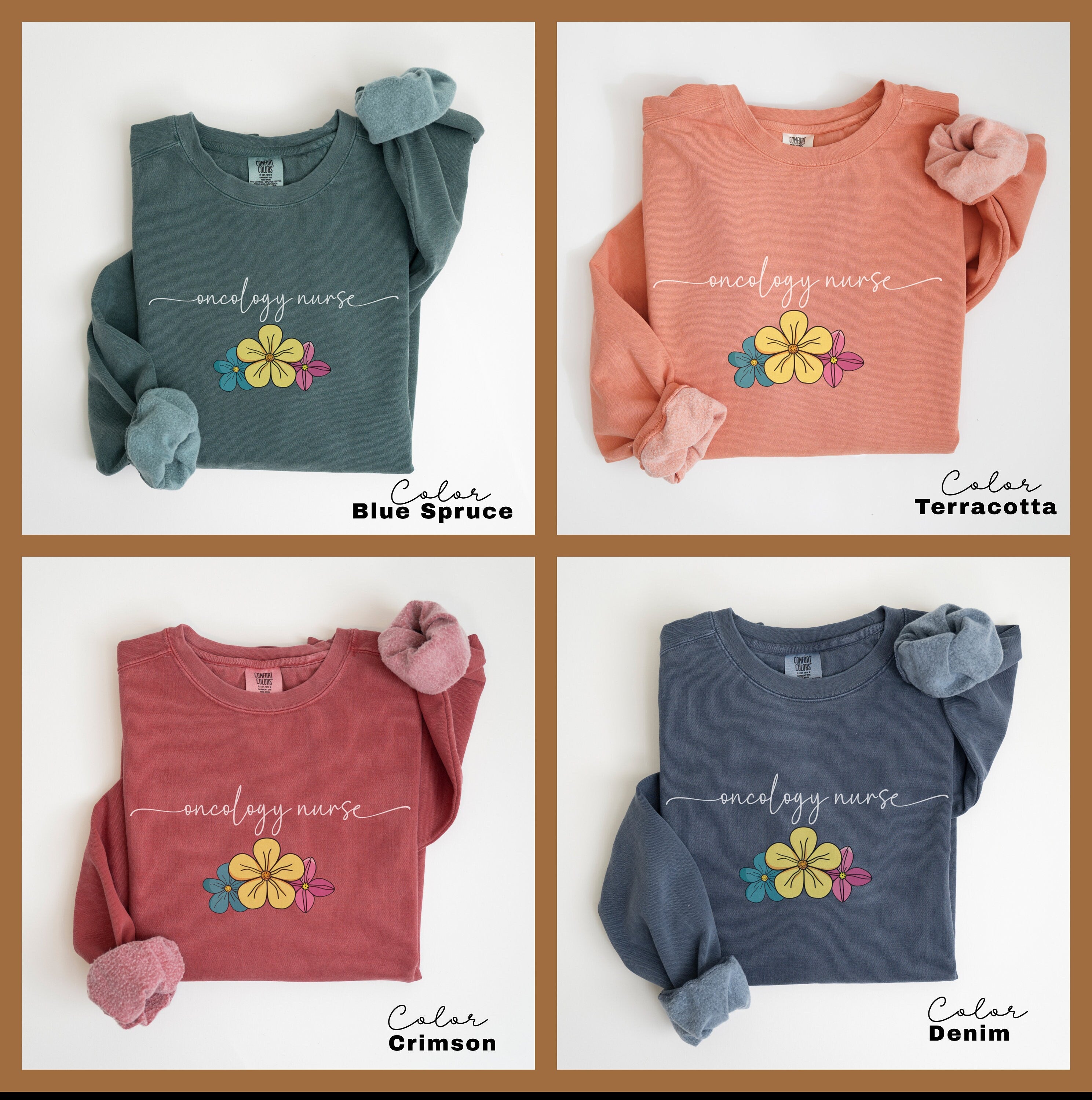 Oncology Nurse RN Comfort Colors Sweatshirt, ONC Nurse Crewneck Sweater, Hem Onc Nurse, Peds Onc Nurse Sweatshirt, Nurse Practitioner