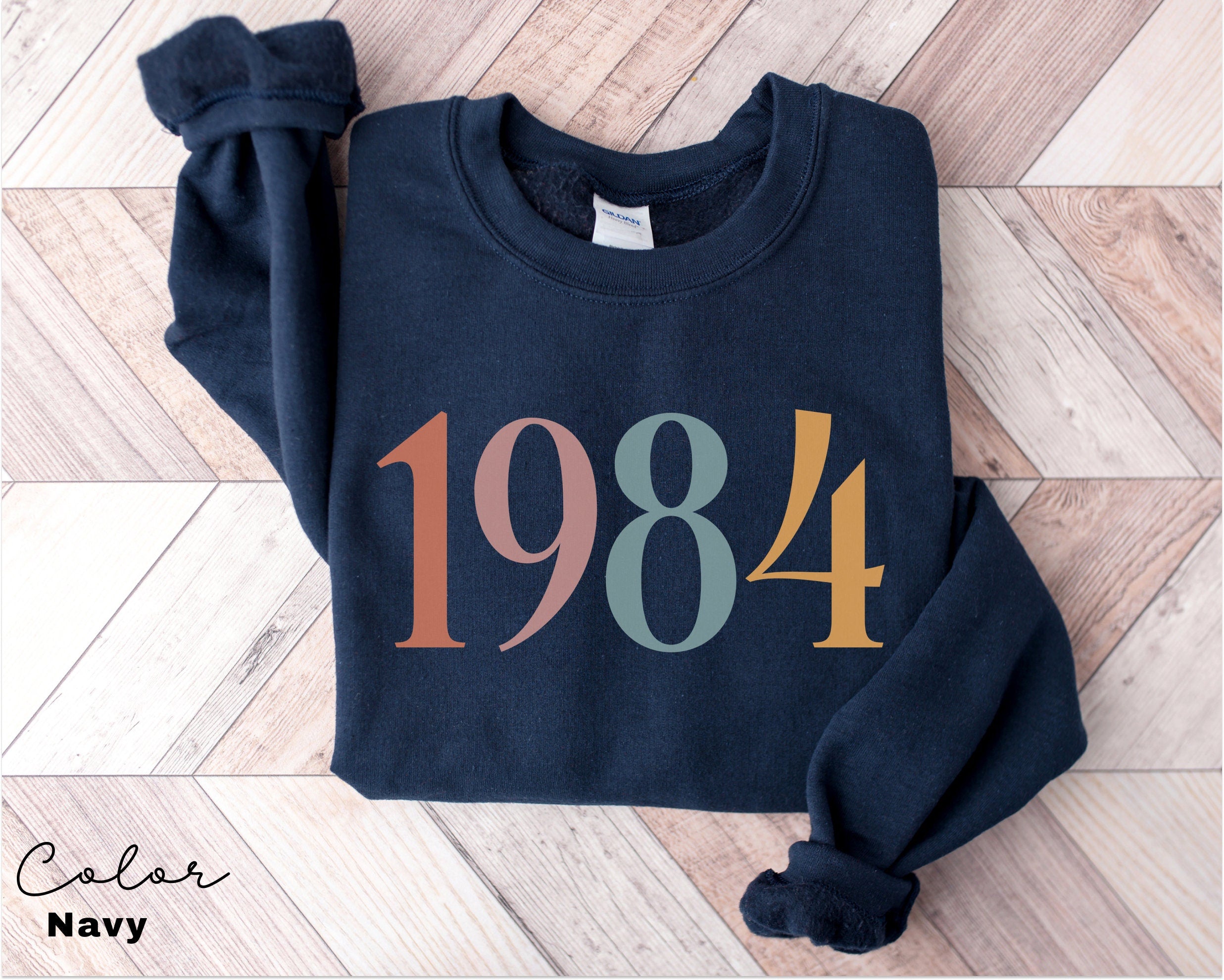 Custom Birth Year Sweatshirt, Personalized Birthday Gift, 1984 Sweater, 40th Turning 40 Forty Years Old, Turning 30 Gift, Birthday Gift Mom