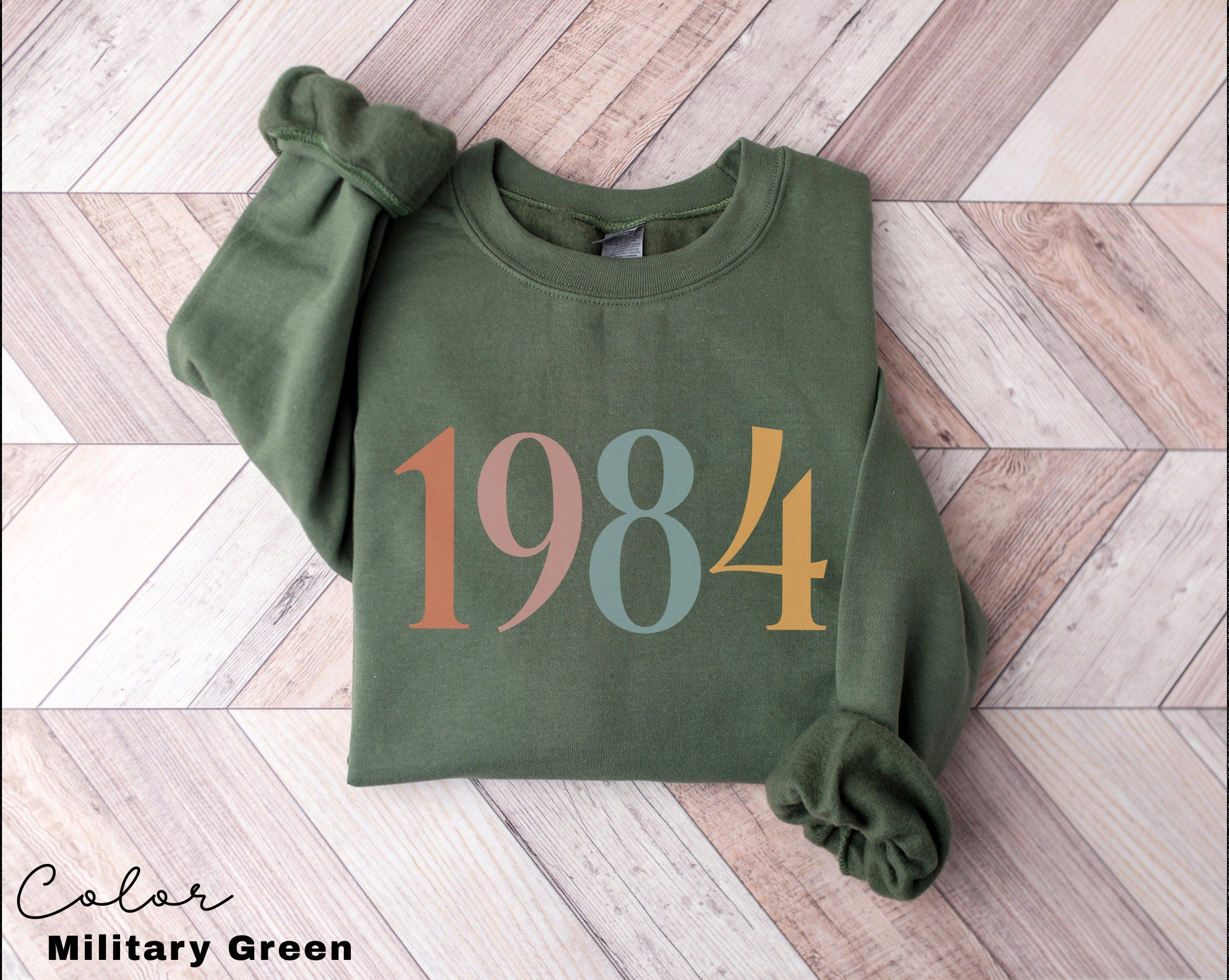 Custom Birth Year Sweatshirt, Personalized Birthday Gift, 1984 Sweater, 40th Turning 40 Forty Years Old, Turning 30 Gift, Birthday Gift Mom