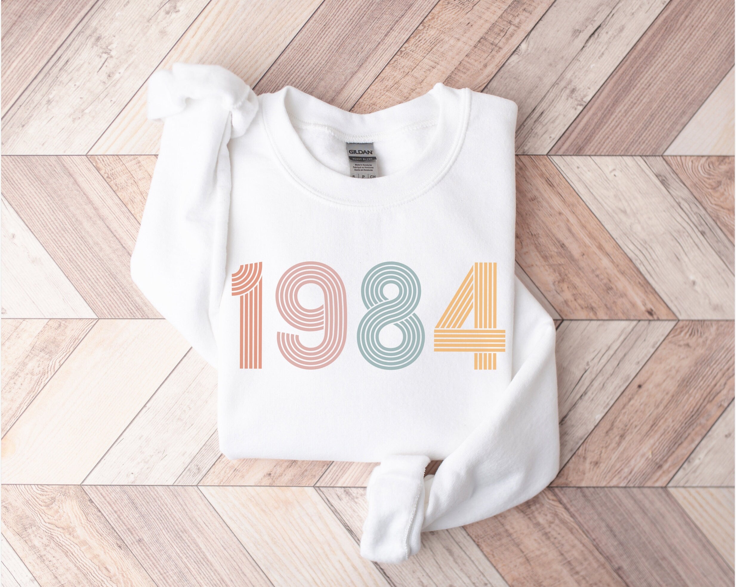 Custom Birth Year Sweatshirt, Personalized Birthday Gift, 1984 Sweater, 40th Turning 40 Forty Years Old, Turning 30 Gift, Birthday Gift Mom