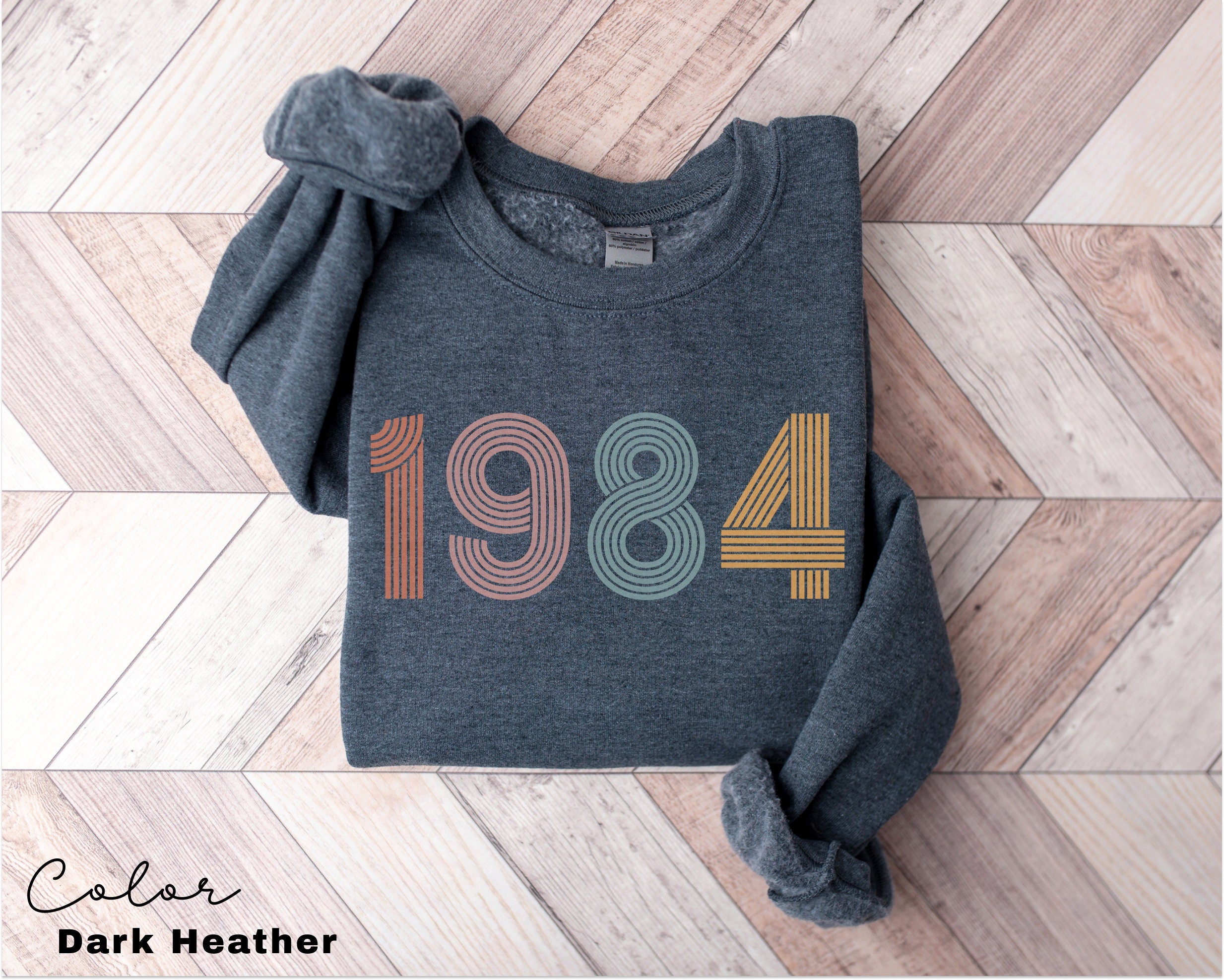 Custom Birth Year Sweatshirt, Personalized Birthday Gift, 1984 Sweater, 40th Turning 40 Forty Years Old, Turning 30 Gift, Birthday Gift Mom