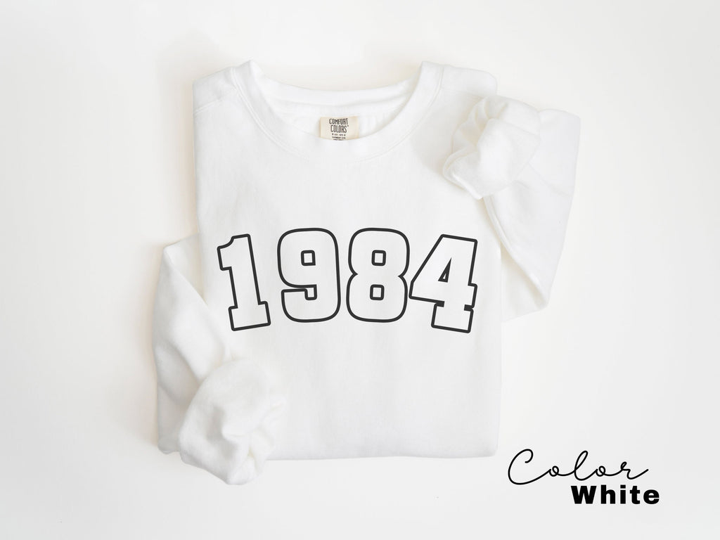 Custom Year Sweatshirt, Birthday Comfort Colors Sweatshirt, Personalized Birthday Gift, Womens Birthday Sweatshirt, 30th, 40th Birthday