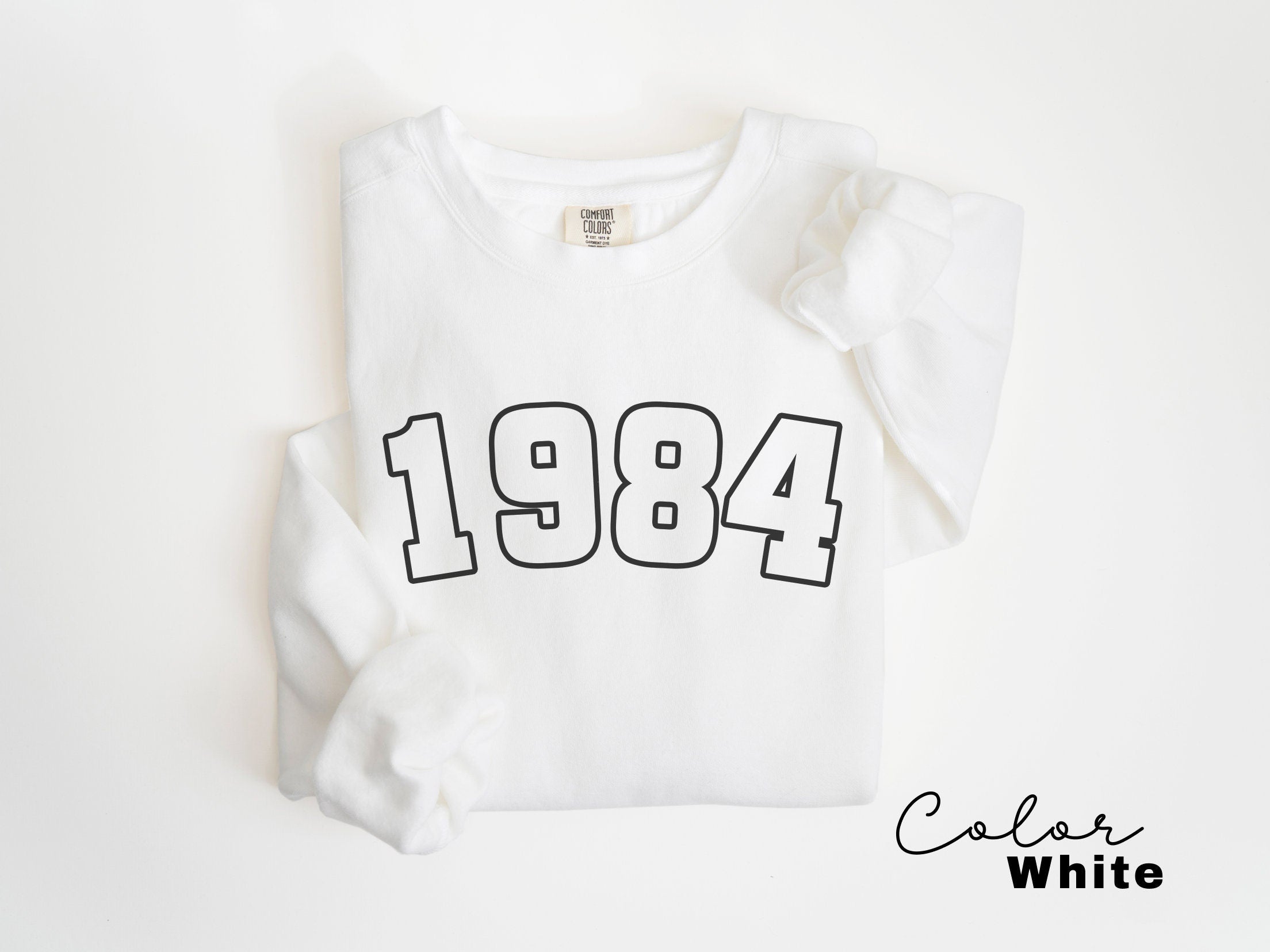 Custom Year Sweatshirt, Birthday Comfort Colors Sweatshirt, Personalized Birthday Gift, Womens Birthday Sweatshirt, 30th, 40th Birthday