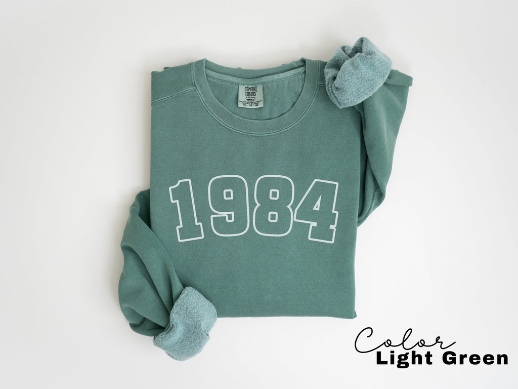 Custom Year Sweatshirt, Birthday Comfort Colors Sweatshirt, Personalized Birthday Gift, Womens Birthday Sweatshirt, 30th, 40th Birthday