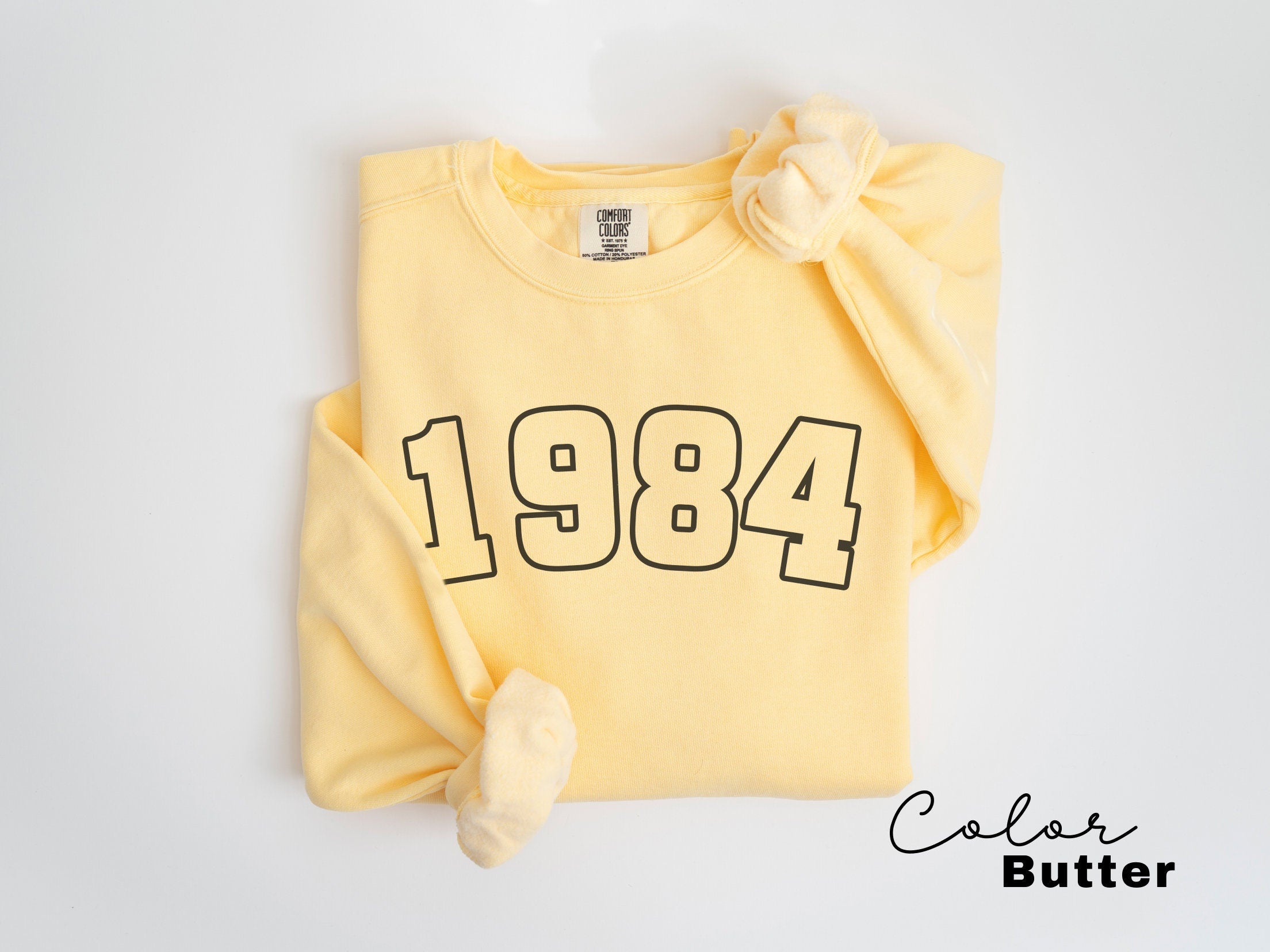 Custom Year Sweatshirt, Birthday Comfort Colors Sweatshirt, Personalized Birthday Gift, Womens Birthday Sweatshirt, 30th, 40th Birthday