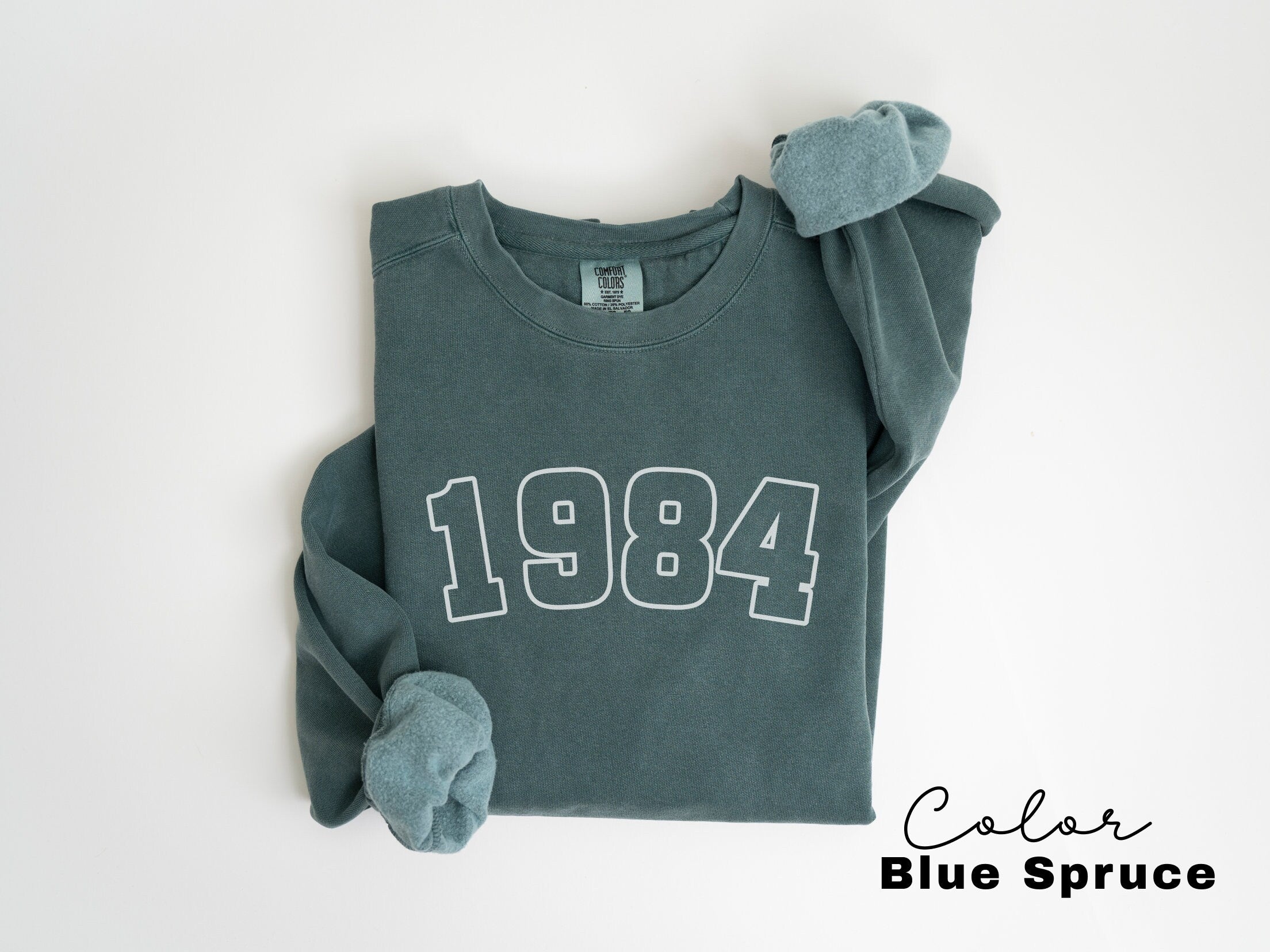 Custom Year Sweatshirt, Birthday Comfort Colors Sweatshirt, Personalized Birthday Gift, Womens Birthday Sweatshirt, 30th, 40th Birthday