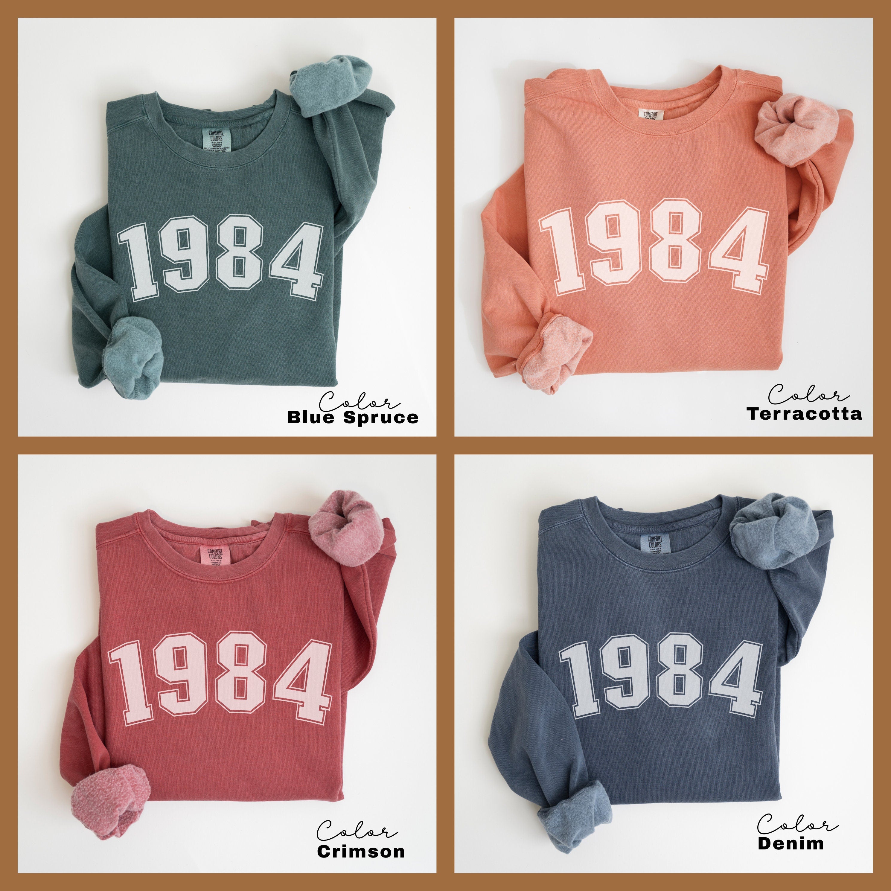 Custom Year Sweatshirt, Birthday Comfort Colors Sweatshirt, Personalized Birthday Gift, Womens Birthday Sweatshirt, 30th, 40th Birthday