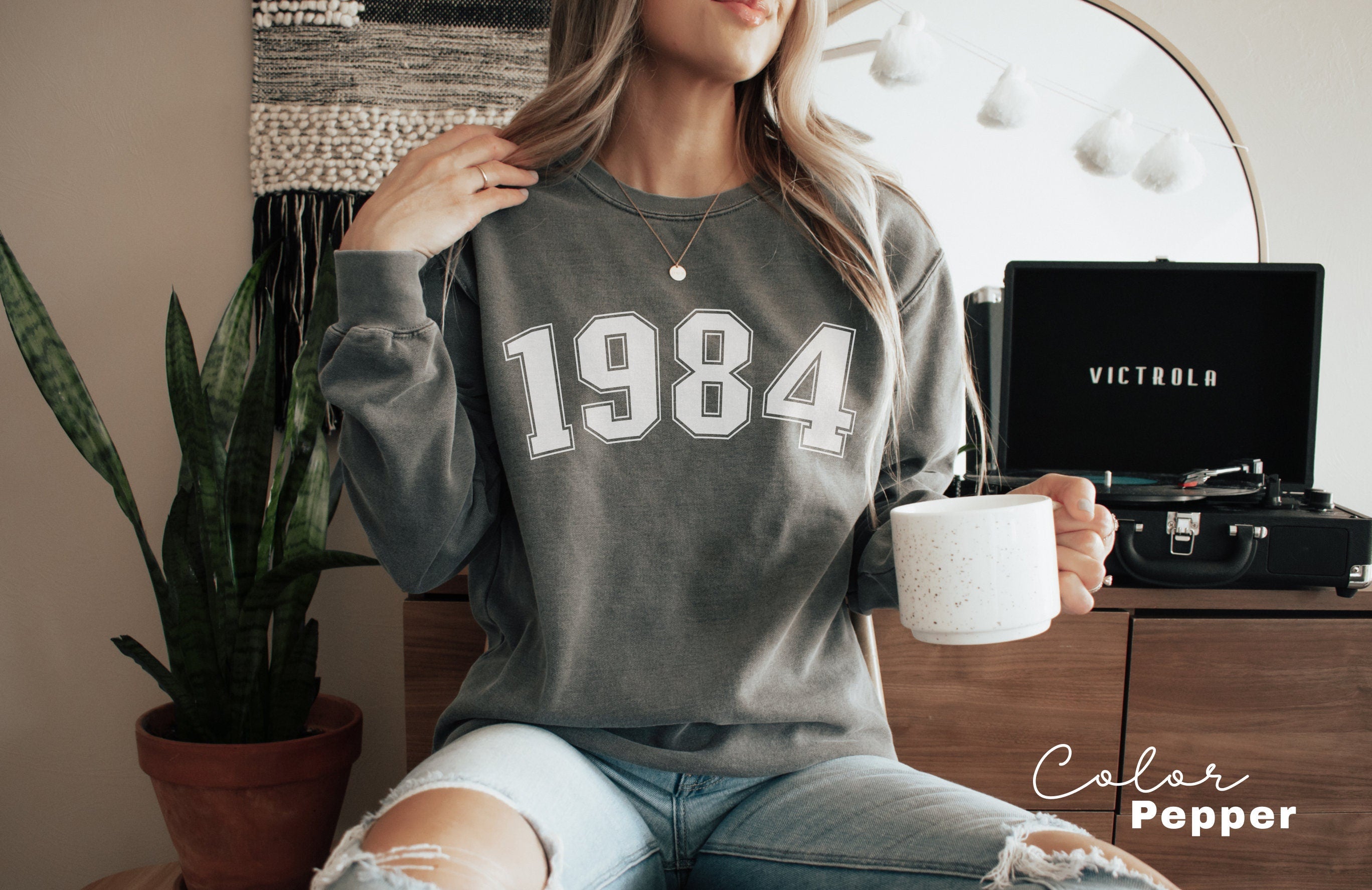 Custom Year Sweatshirt, Birthday Comfort Colors Sweatshirt, Personalized Birthday Gift, Womens Birthday Sweatshirt, 30th, 40th Birthday