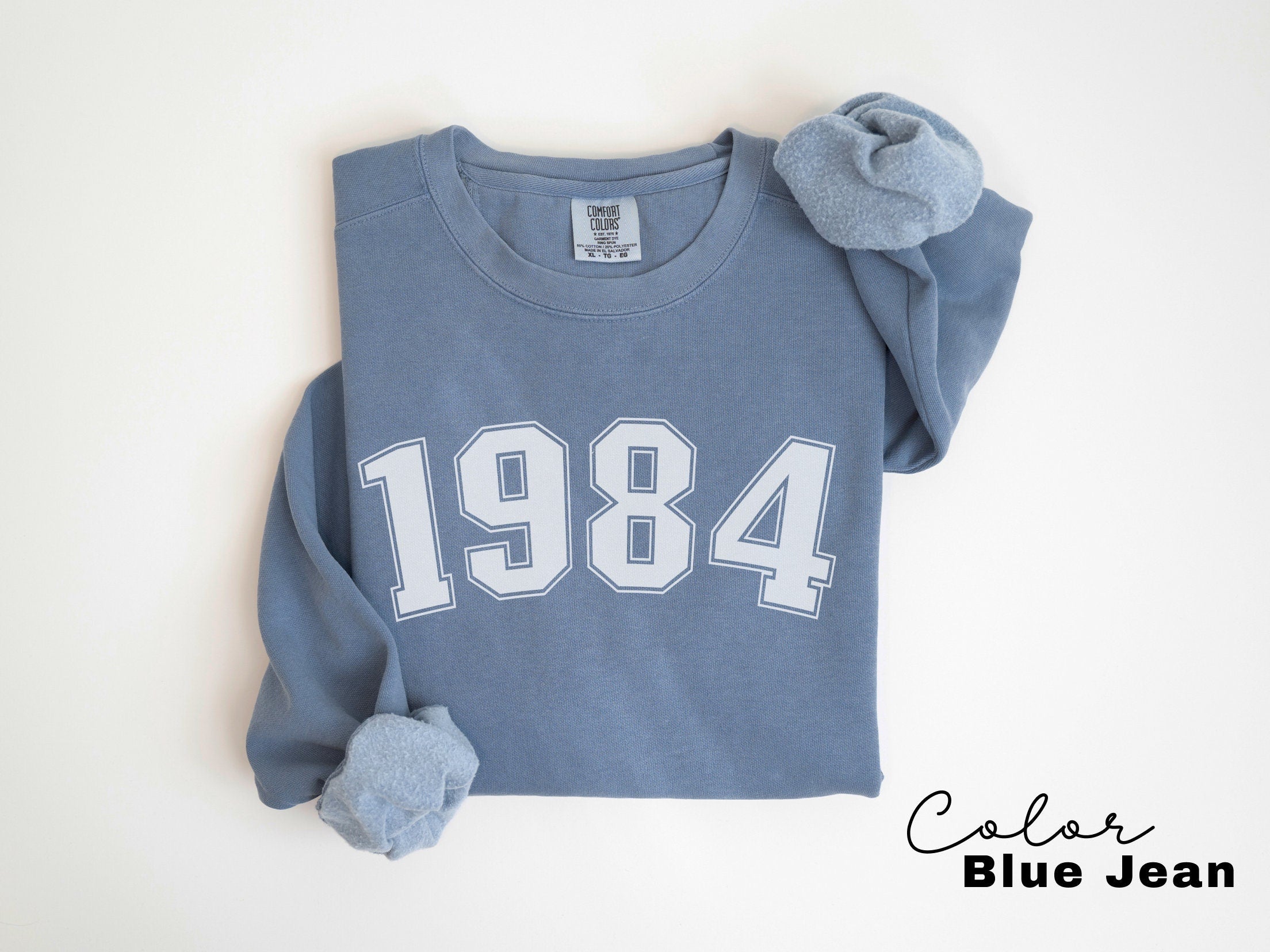 Custom Year Sweatshirt, Birthday Comfort Colors Sweatshirt, Personalized Birthday Gift, Womens Birthday Sweatshirt, 30th, 40th Birthday