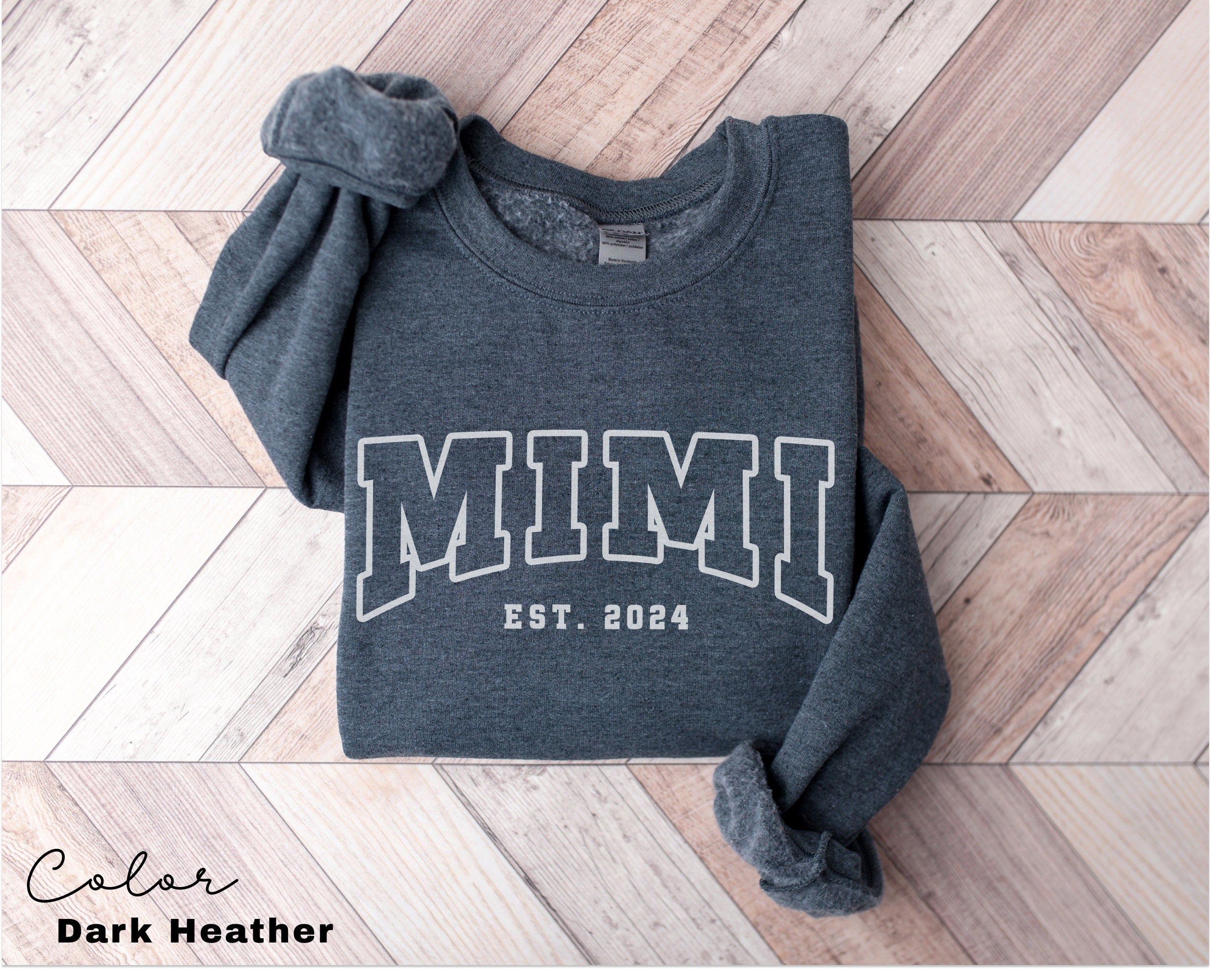 MIMI Sweatshirt, Personalized Mimi Sweatshirt, Grandma-life, Mimi Shirt, Mother's Day Shirts, New Mom Shirt, Est Pregnancy Reveal, Mimi Gift