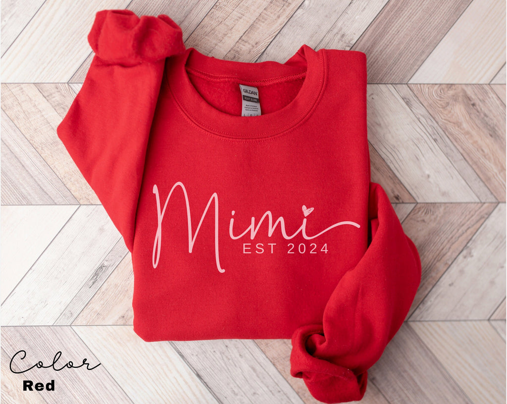 MIMI Sweatshirt, Personalized Mimi Sweatshirt, Grandma-life, Mimi Shirt, Mother's Day Shirts, New Mom Shirt, Est Pregnancy Reveal, Mimi Gift