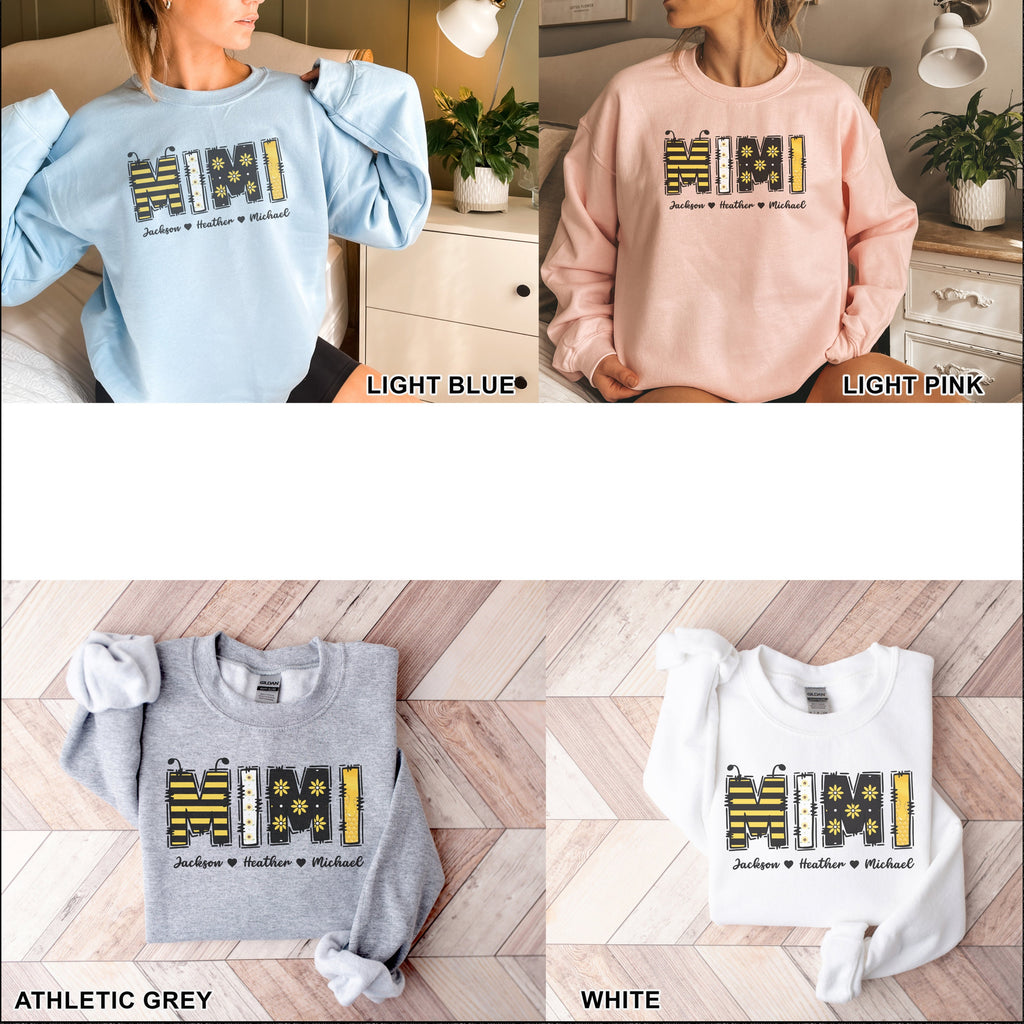 Custom Mimi Sweatshirt, Personalized Mimi Sweatshirt, Grandma-life, Mimi Shirt, Mother's Day Shirts, New Mom Sweater, Kids Names Sweatshirt