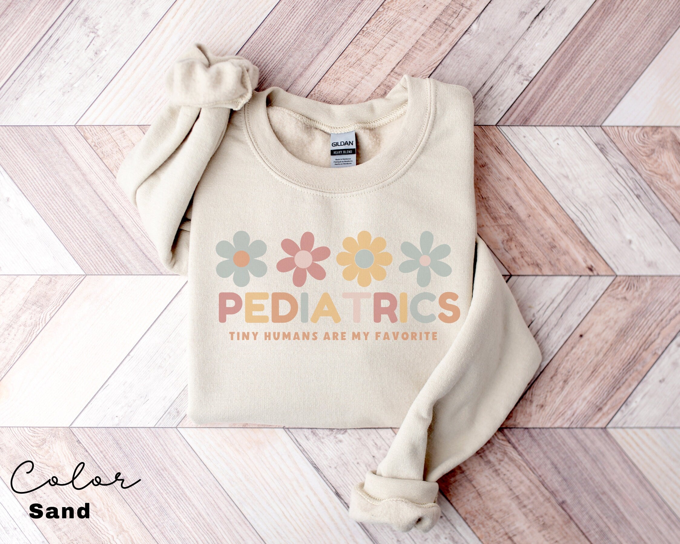 Floral Pediatric Nurse Sweatshirt, Peds Nurse Sweatshirts, Pediatric Sweater, Picu Nurse Sweaters, Pediatrics Nurse Shirt, Gifts For Nurses