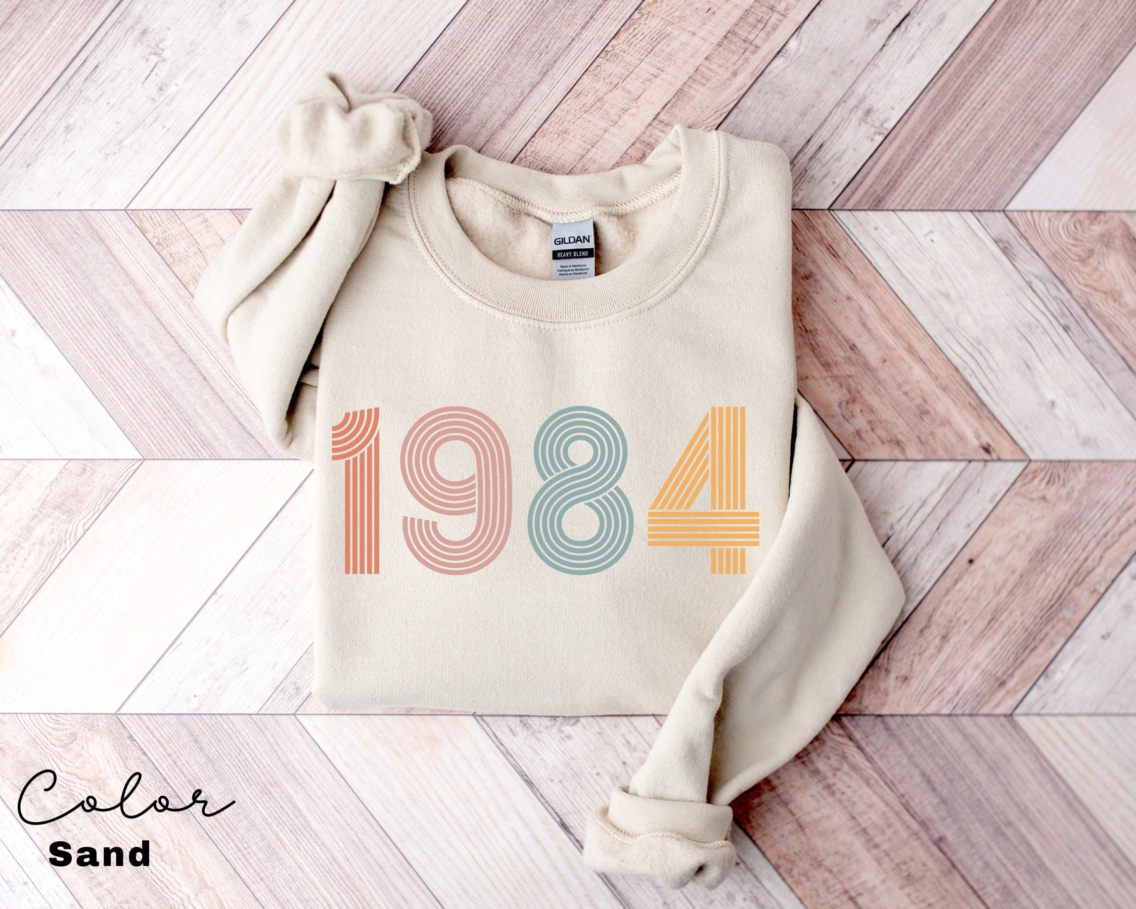 Custom Birth Year Sweatshirt, Personalized Birthday Gift, 1984 Sweater, 40th Turning 40 Forty Years Old, Turning 30 Gift, Birthday Gift Mom