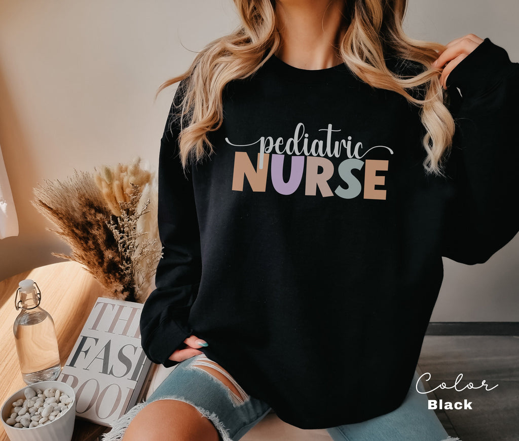 Pediatric Nurse Sweatshirt and Hoodie, PEDS Nurse Sweatshirt, PEDS Crewneck, Pediatrics Nurse RN Grad Sweater, Nursing Sweatshirt, Ped Nurse
