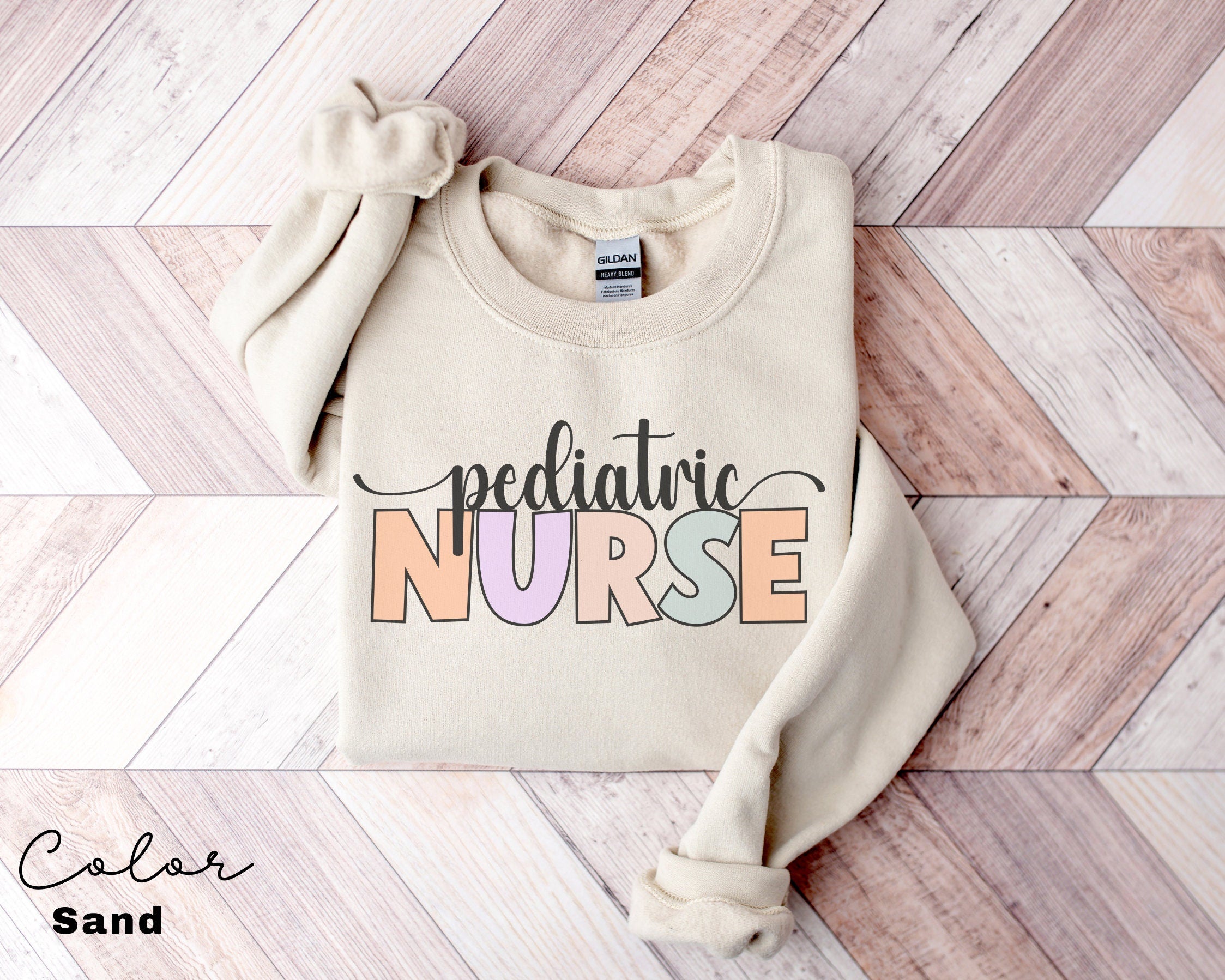 Pediatric Nurse Sweatshirt and Hoodie, PEDS Nurse Sweatshirt, PEDS Crewneck, Pediatrics Nurse RN Grad Sweater, Nursing Sweatshirt, Ped Nurse