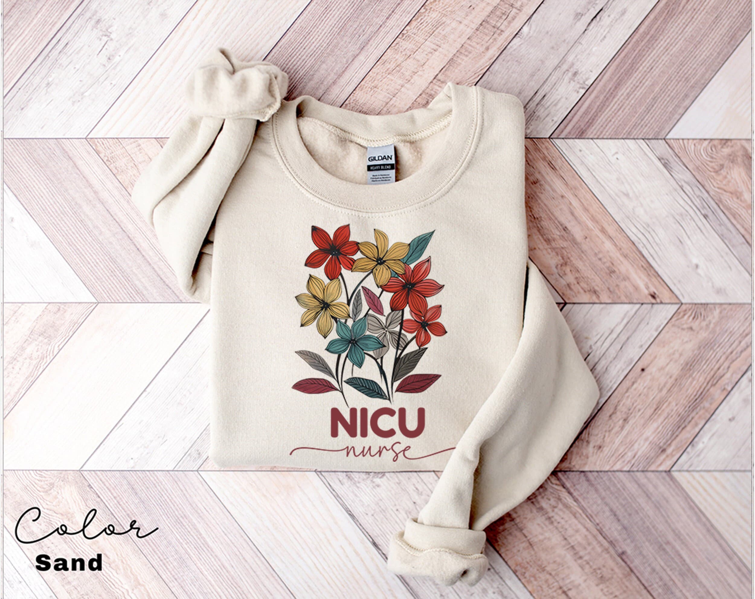 Floral Nicu Sweatshirt, Nicu Nurse Gifts, Nicu Sweatshirts, Nicu Sweaters, Nicu Team Sweater, Nicu Nurse Life Shirt, Neonatal Intensive Care