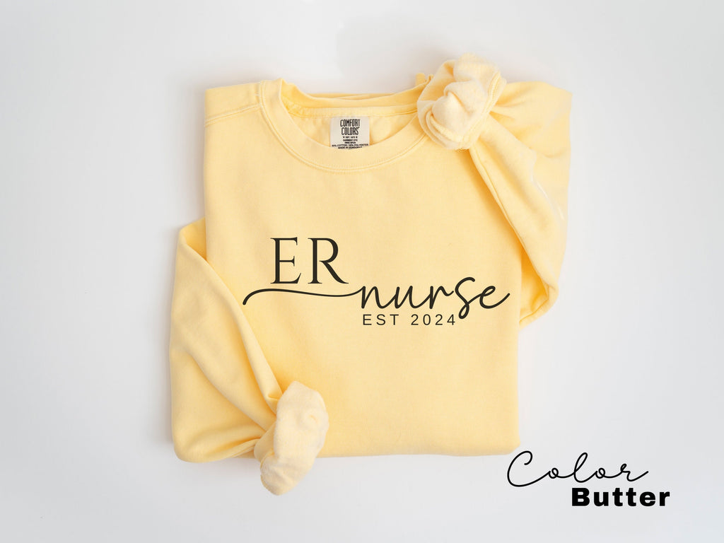 ER Nurse Sweatshirt, Comfort Colors Sweatshirt, Emergency Nurse Sweater, ER Nurse Crewneck Sweatshirt, ER Nurse Appreciation Gift,