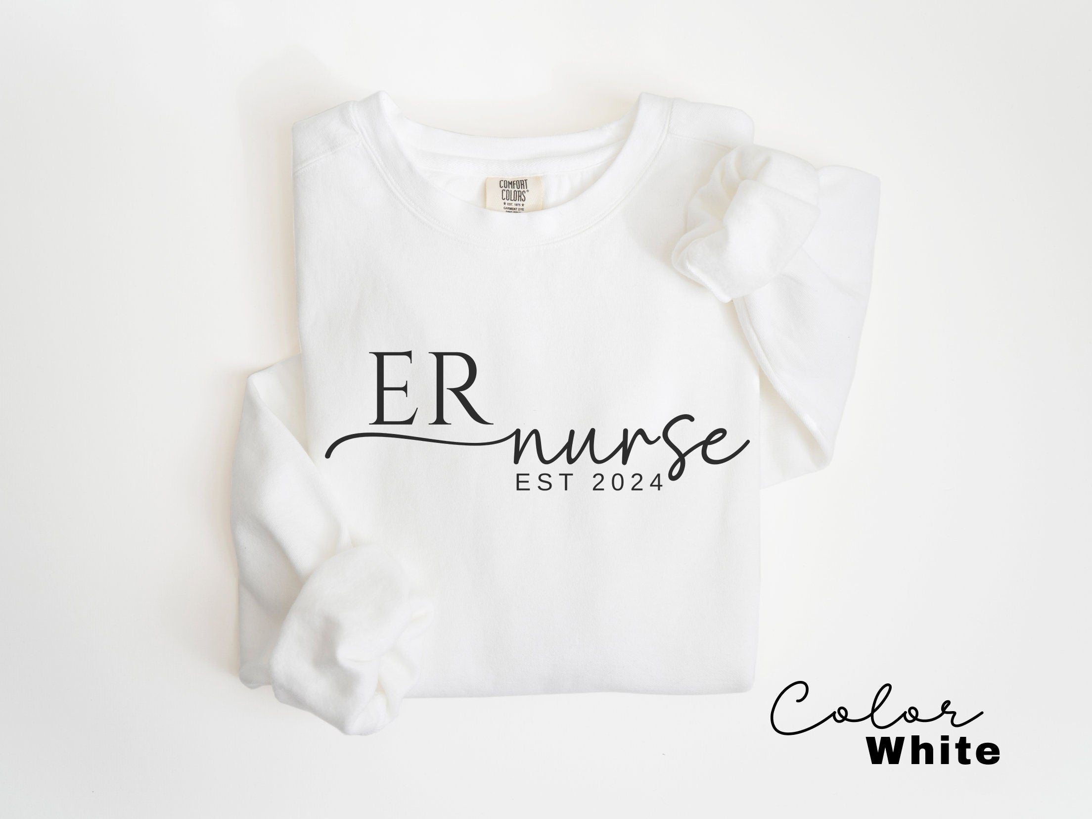ER Nurse Sweatshirt, Comfort Colors Sweatshirt, Emergency Nurse Sweater, ER Nurse Crewneck Sweatshirt, ER Nurse Appreciation Gift,