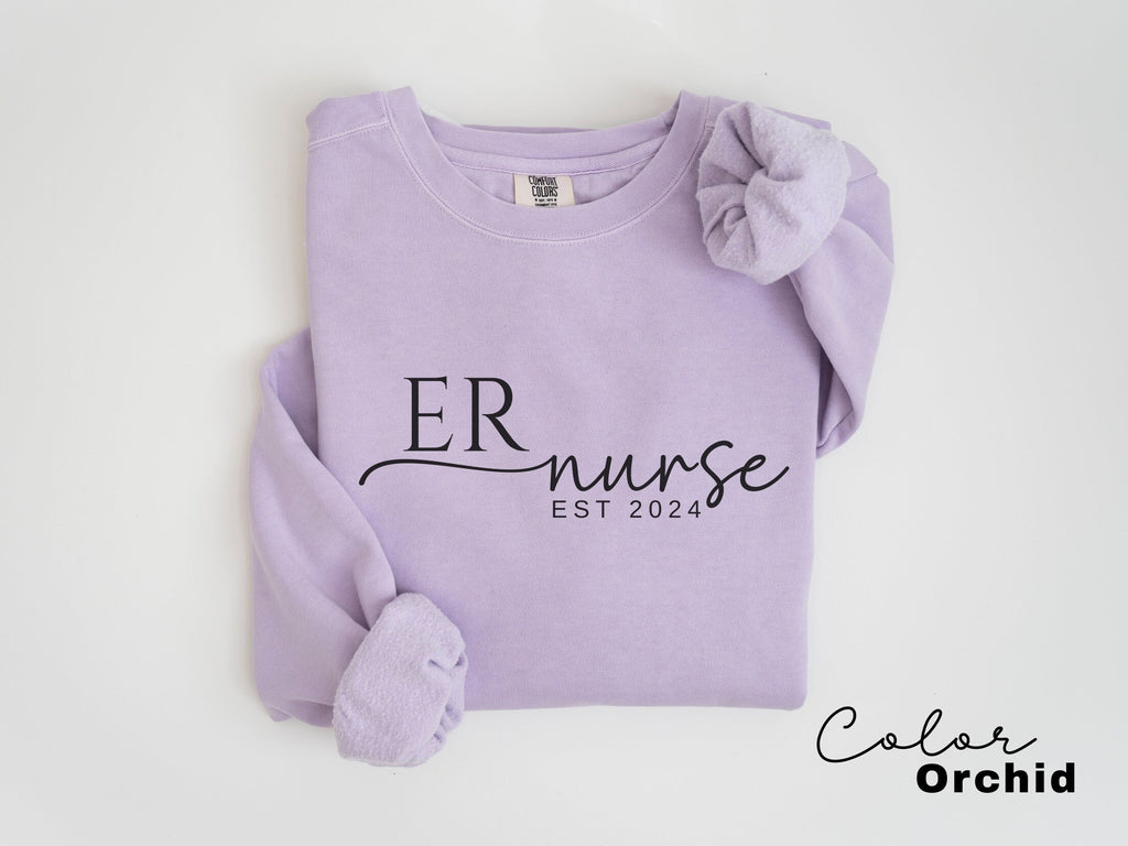 ER Nurse Sweatshirt, Comfort Colors Sweatshirt, Emergency Nurse Sweater, ER Nurse Crewneck Sweatshirt, ER Nurse Appreciation Gift,