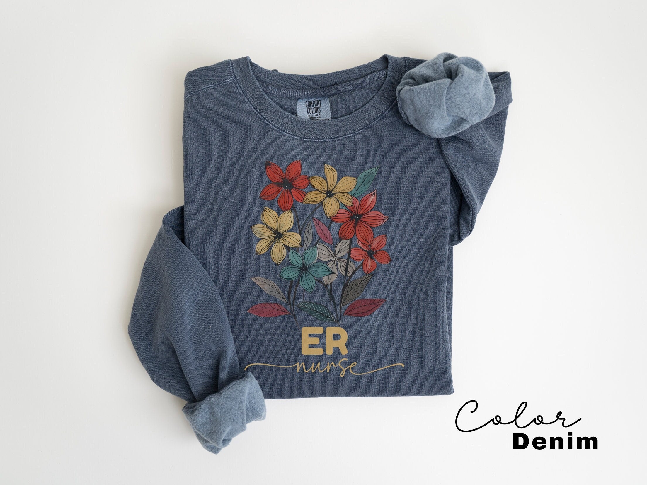 ER Nurse Sweatshirt, Comfort Colors Sweatshirt, Emergency Nurse Sweater, ER Nurse Crewneck Sweatshirt, ER Nurse Appreciation Gift,
