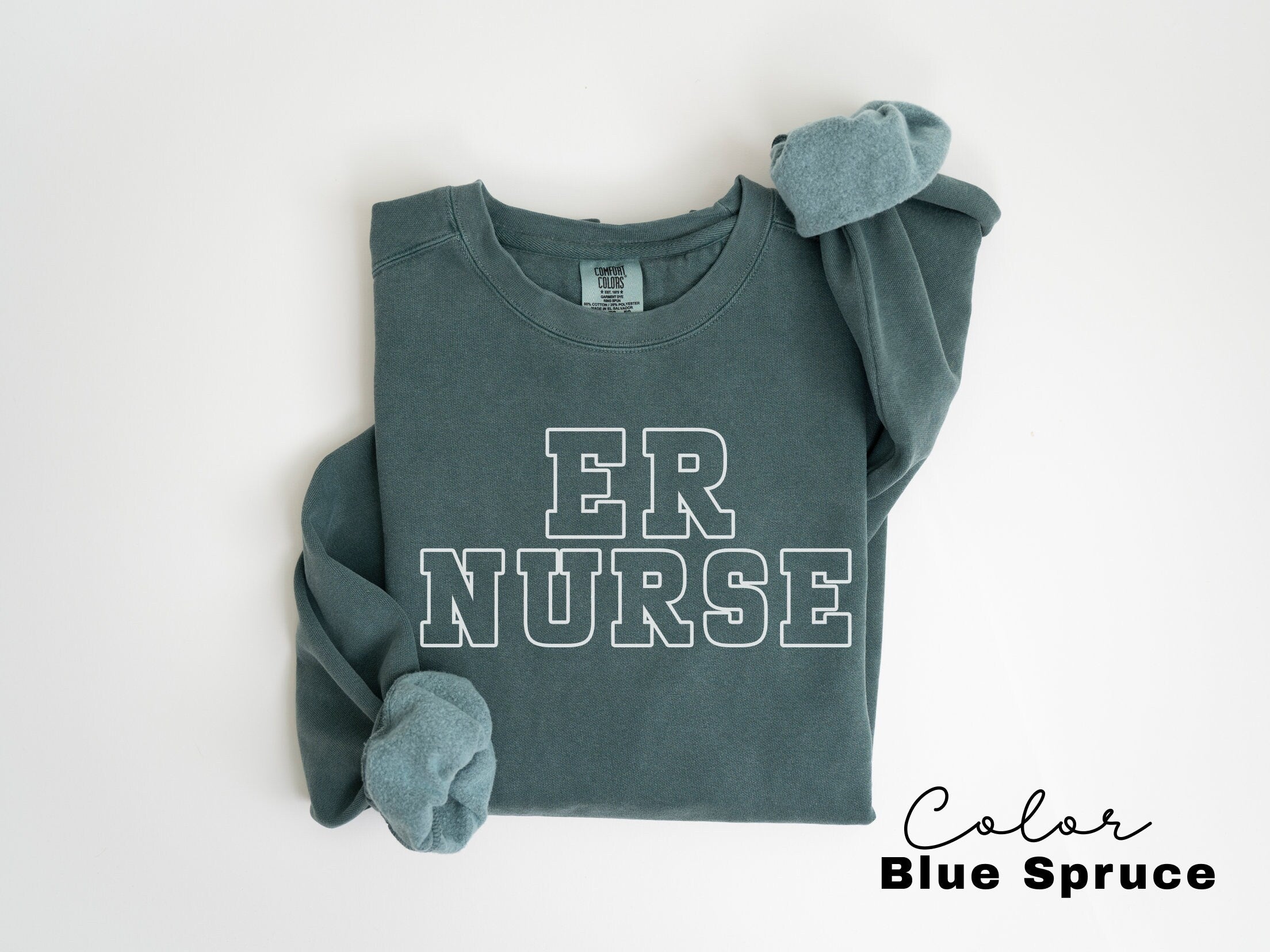 ER Nurse Sweatshirt, Comfort Colors Sweatshirt, Emergency Nurse Sweater, ER Nurse Crewneck Sweatshirt, ER Nurse Appreciation Gift,