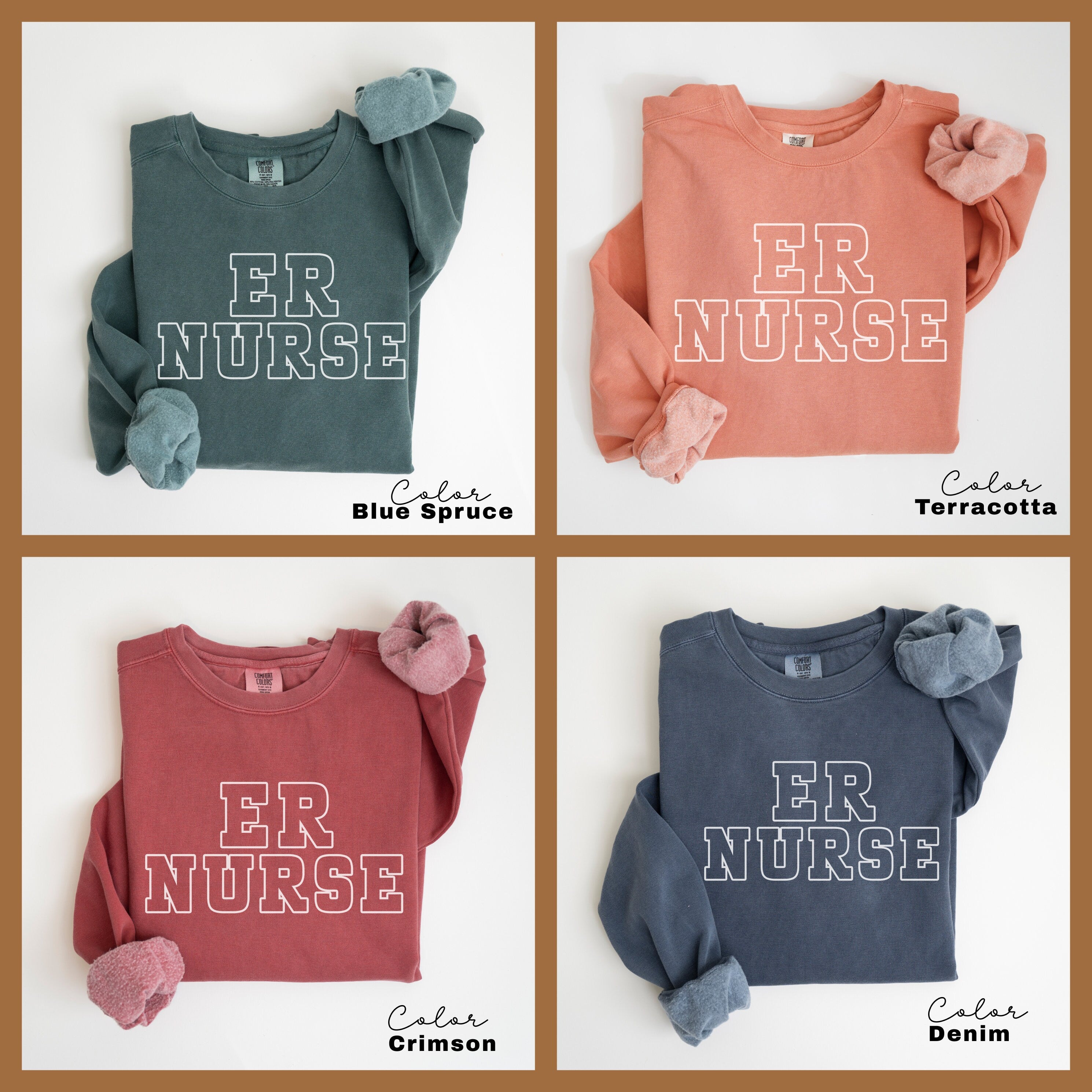 ER Nurse Sweatshirt, Comfort Colors Sweatshirt, Emergency Nurse Sweater, ER Nurse Crewneck Sweatshirt, ER Nurse Appreciation Gift,