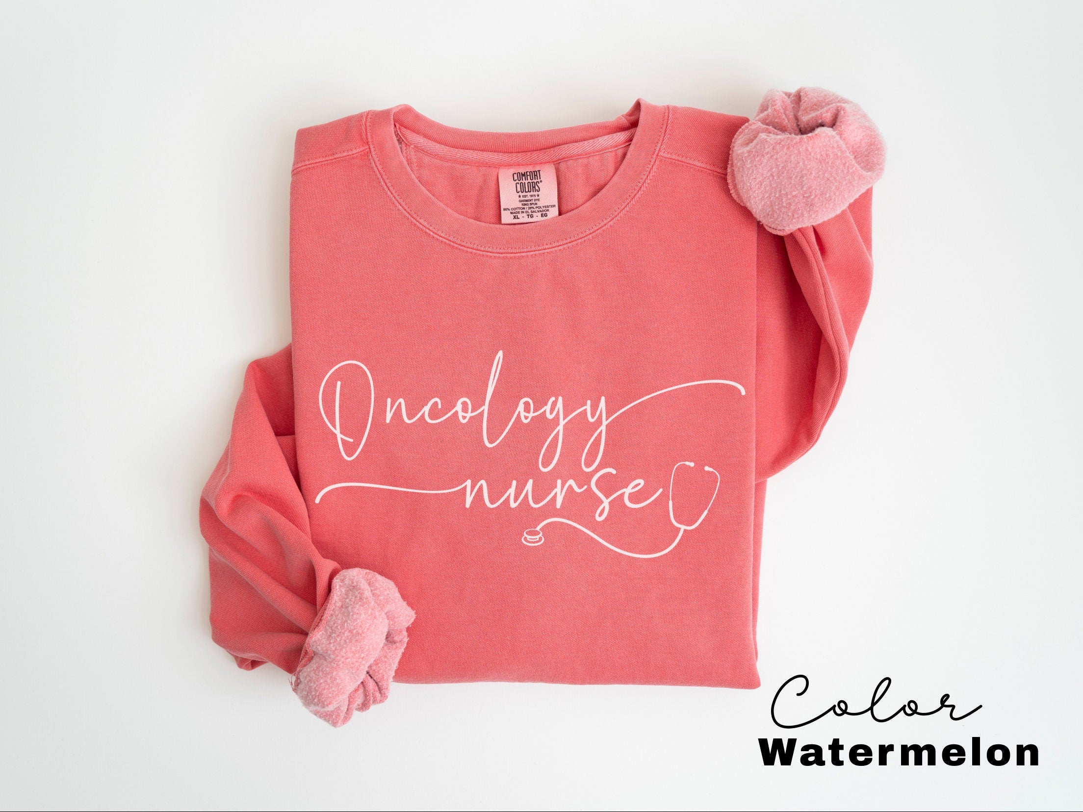 Oncology Nurse RN Comfort Colors Sweatshirt, ONC Nurse Crewneck Sweater, Hem Onc Nurse, Peds Onc Nurse Sweatshirt, Nurse Practitioner