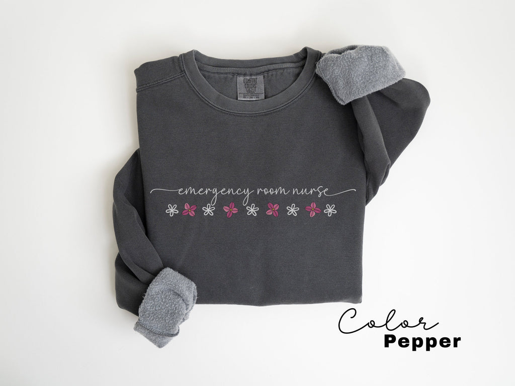 ER Nurse Sweatshirt, Comfort Colors Sweatshirt, Emergency Nurse Sweater, ER Nurse Crewneck Sweatshirt, ER Nurse Appreciation Gift,