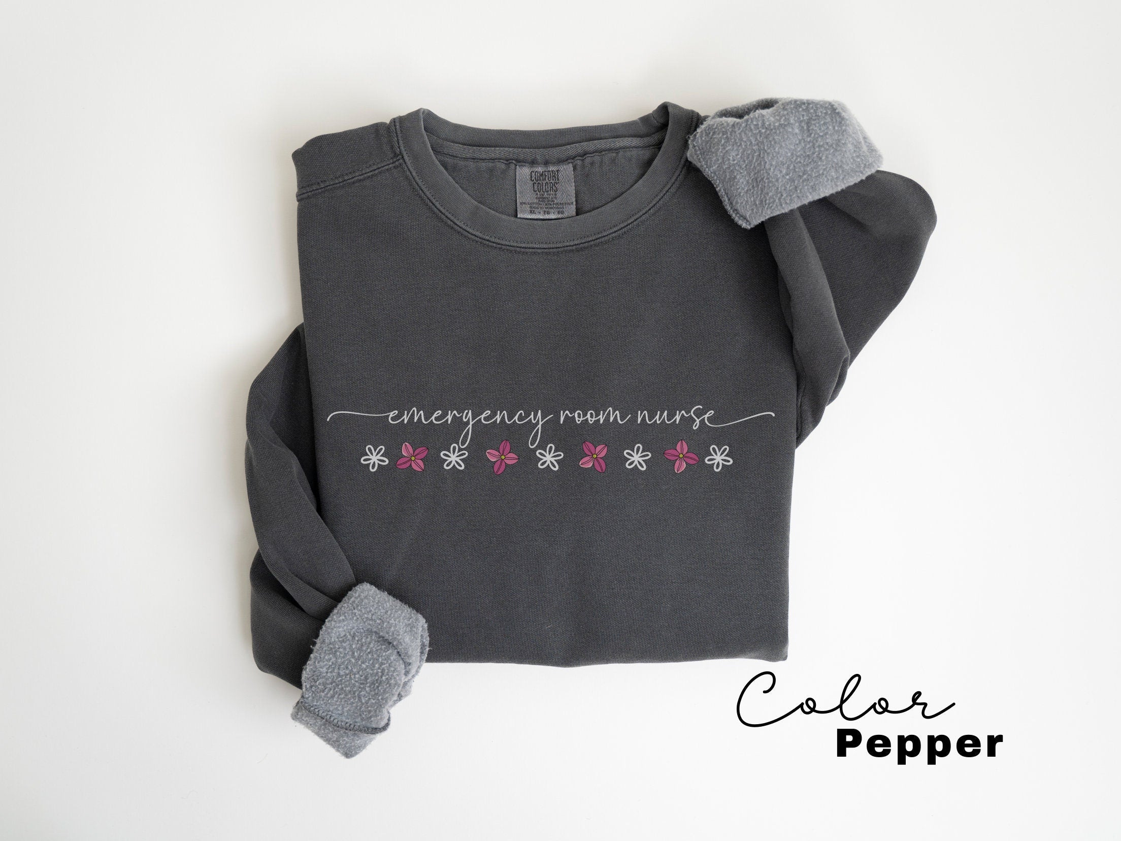ER Nurse Sweatshirt, Comfort Colors Sweatshirt, Emergency Nurse Sweater, ER Nurse Crewneck Sweatshirt, ER Nurse Appreciation Gift,
