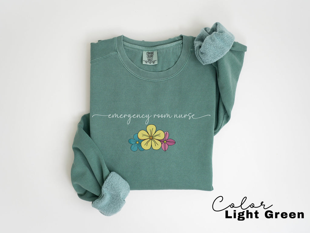 ER Nurse Sweatshirt, Comfort Colors Sweatshirt, Emergency Nurse Sweater, ER Nurse Crewneck Sweatshirt, ER Nurse Appreciation Gift,