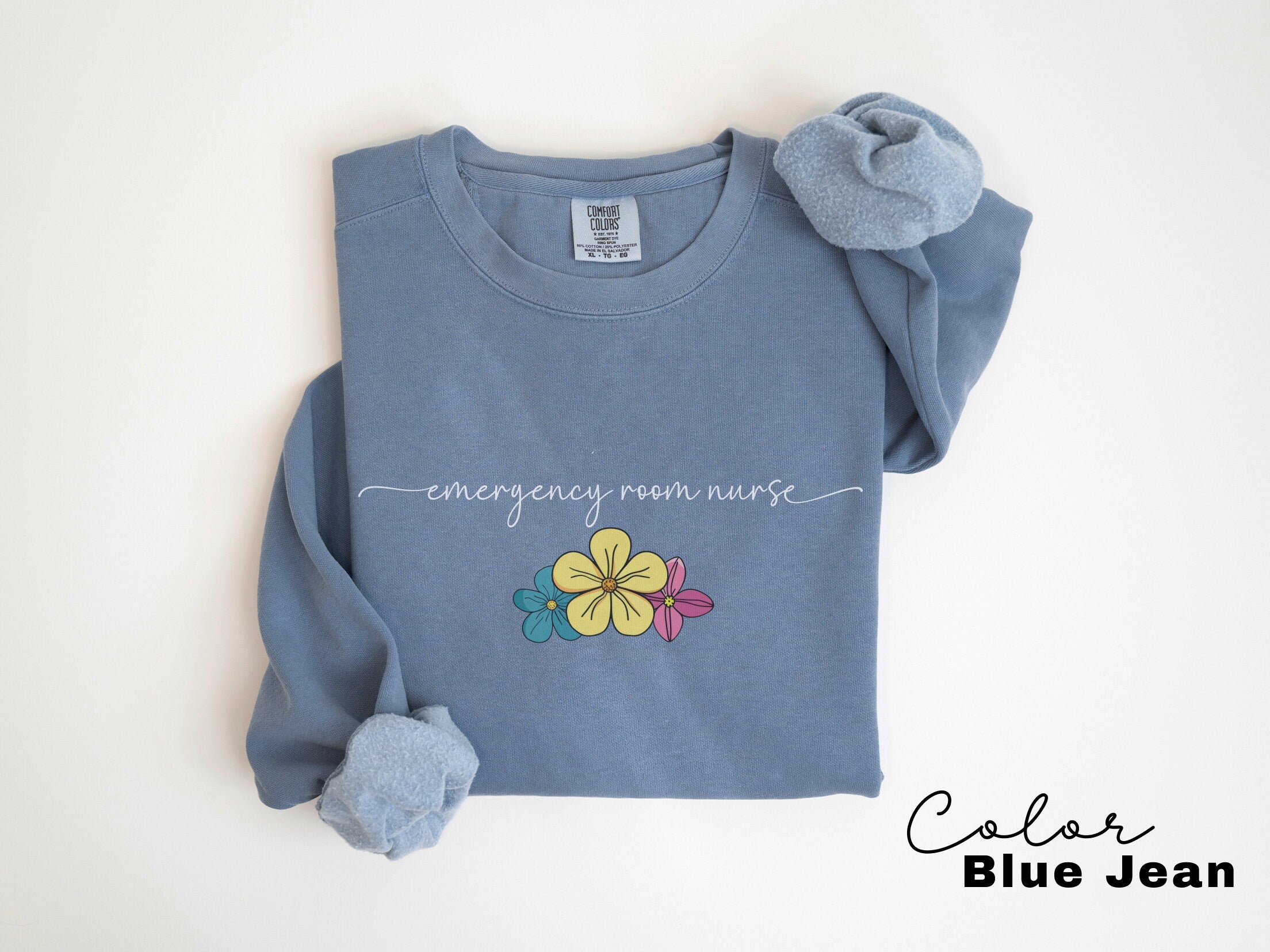 ER Nurse Sweatshirt, Comfort Colors Sweatshirt, Emergency Nurse Sweater, ER Nurse Crewneck Sweatshirt, ER Nurse Appreciation Gift,