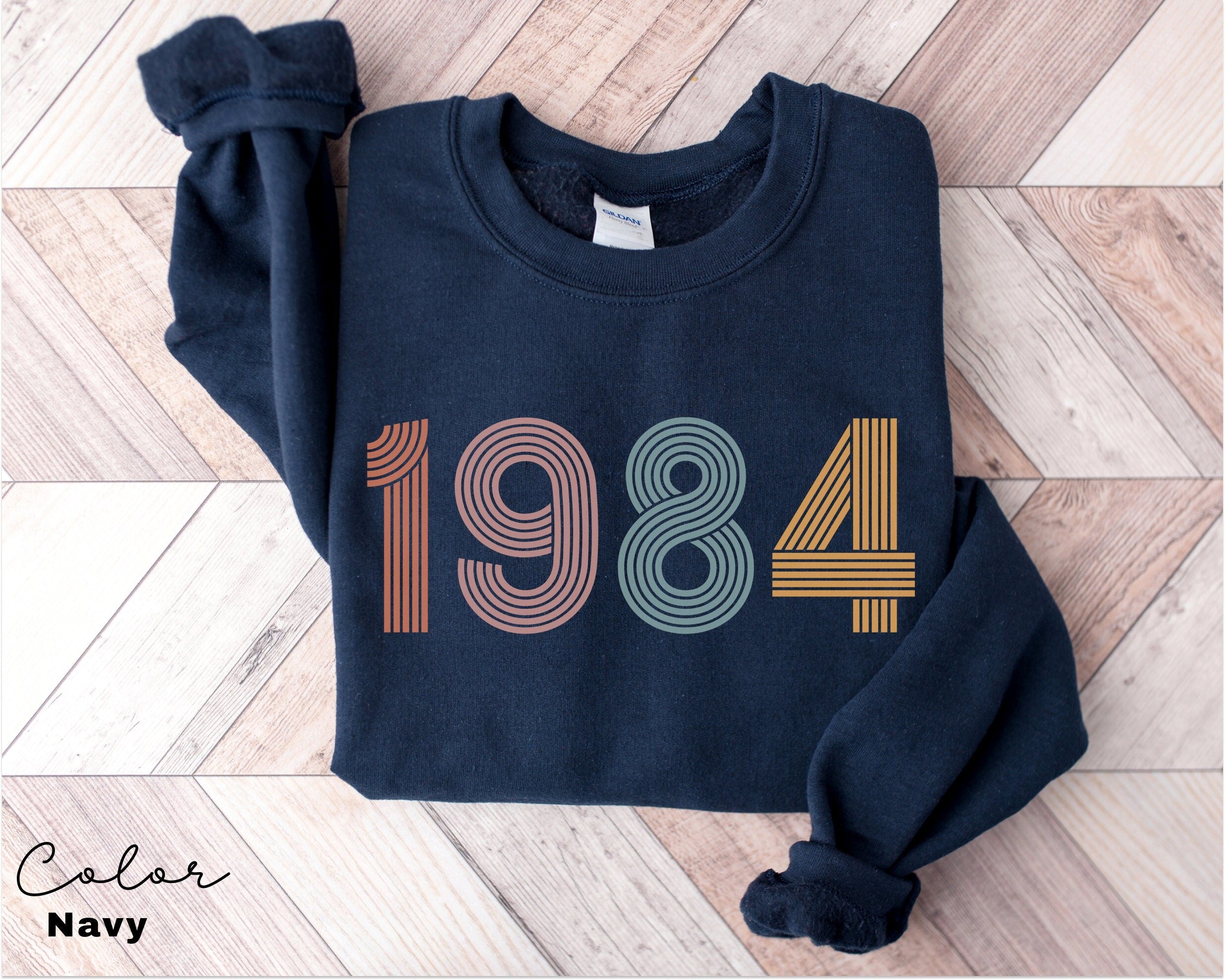 Custom Birth Year Sweatshirt, Personalized Birthday Gift, 1984 Sweater, 40th Turning 40 Forty Years Old, Turning 30 Gift, Birthday Gift Mom