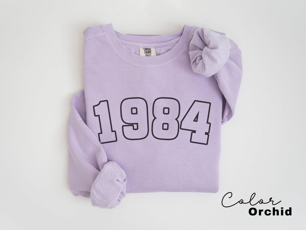 Custom Year Sweatshirt, Birthday Comfort Colors Sweatshirt, Personalized Birthday Gift, Womens Birthday Sweatshirt, 30th, 40th Birthday