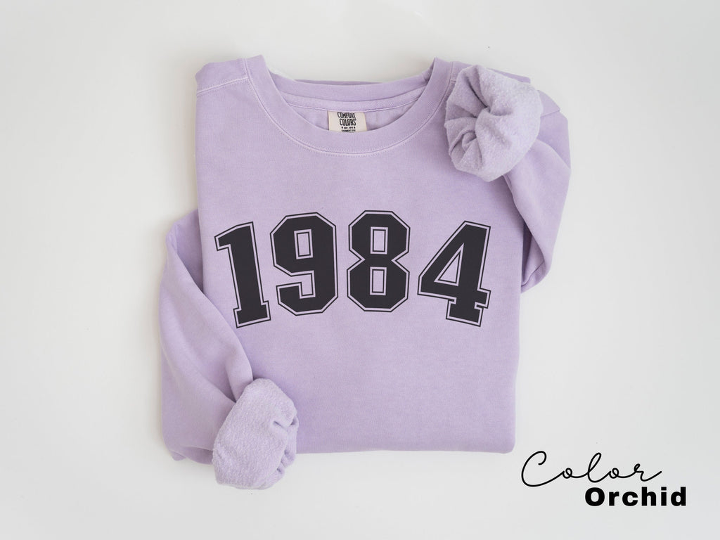Custom Year Sweatshirt, Birthday Comfort Colors Sweatshirt, Personalized Birthday Gift, Womens Birthday Sweatshirt, 30th, 40th Birthday
