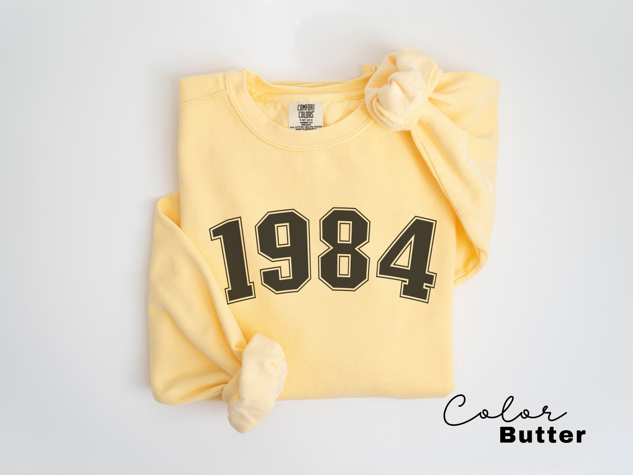 Custom Year Sweatshirt, Birthday Comfort Colors Sweatshirt, Personalized Birthday Gift, Womens Birthday Sweatshirt, 30th, 40th Birthday
