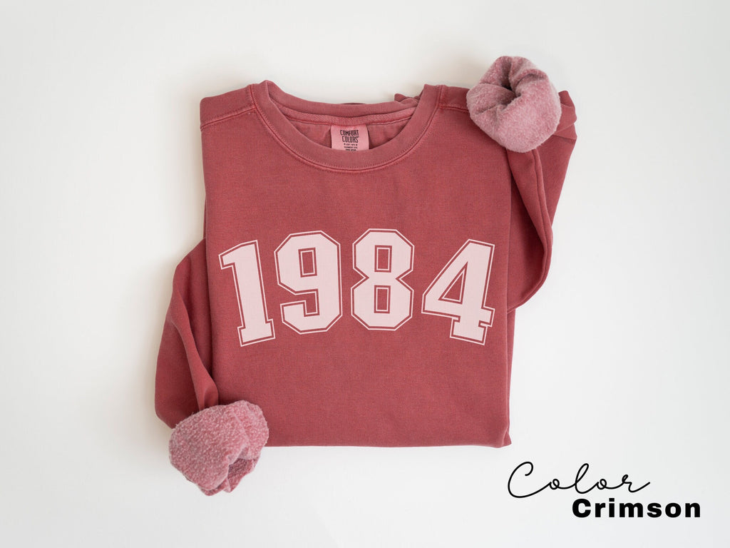 Custom Year Sweatshirt, Birthday Comfort Colors Sweatshirt, Personalized Birthday Gift, Womens Birthday Sweatshirt, 30th, 40th Birthday