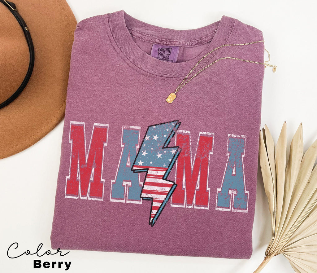 Mom USA Shirt, Summer BBQ t-shirt, America Tee, Comfort Colors® Women's 4th of July, Fourth of July Shirt, Patriotic Shirt, America