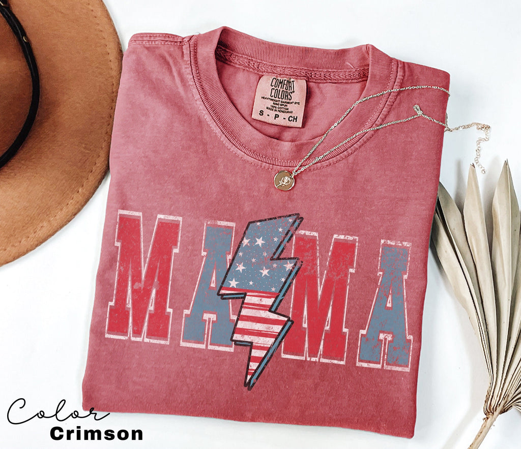 Mom USA Shirt, Summer BBQ t-shirt, America Tee, Comfort Colors® Women's 4th of July, Fourth of July Shirt, Patriotic Shirt, America