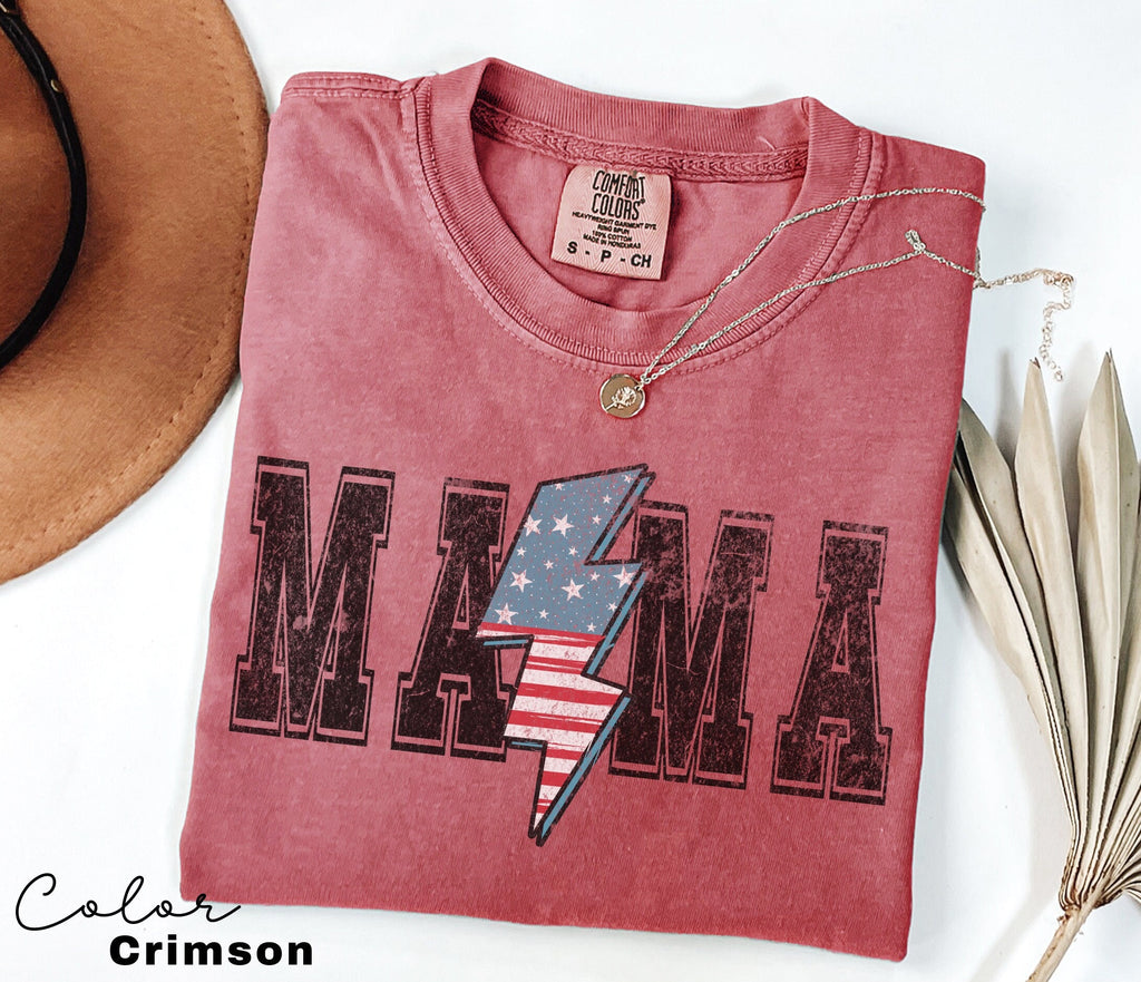 Mom USA Shirt, Summer BBQ t-shirt, America Tee, Comfort Colors® Women's 4th of July, Fourth of July Shirt, Patriotic Shirt, America