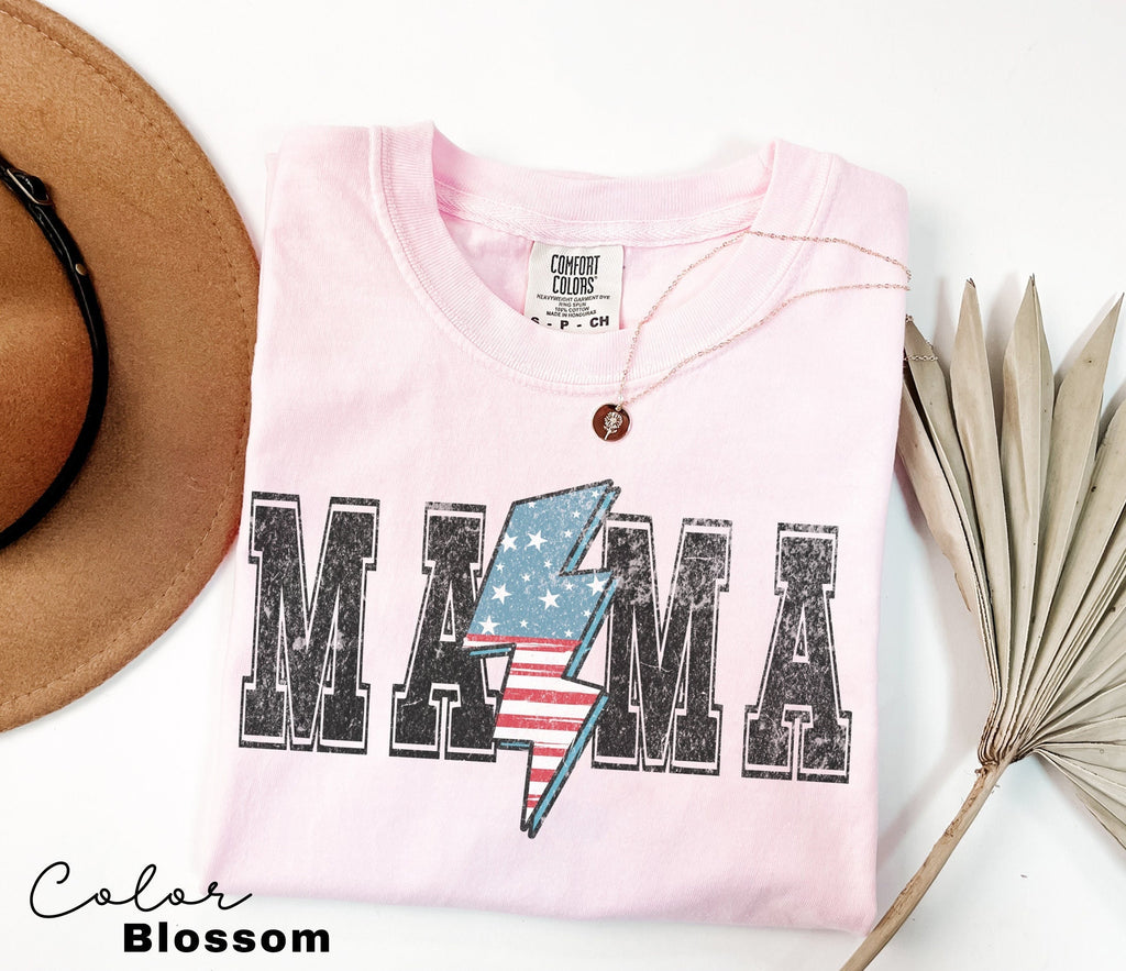 Mom USA Shirt, Summer BBQ t-shirt, America Tee, Comfort Colors® Women's 4th of July, Fourth of July Shirt, Patriotic Shirt, America