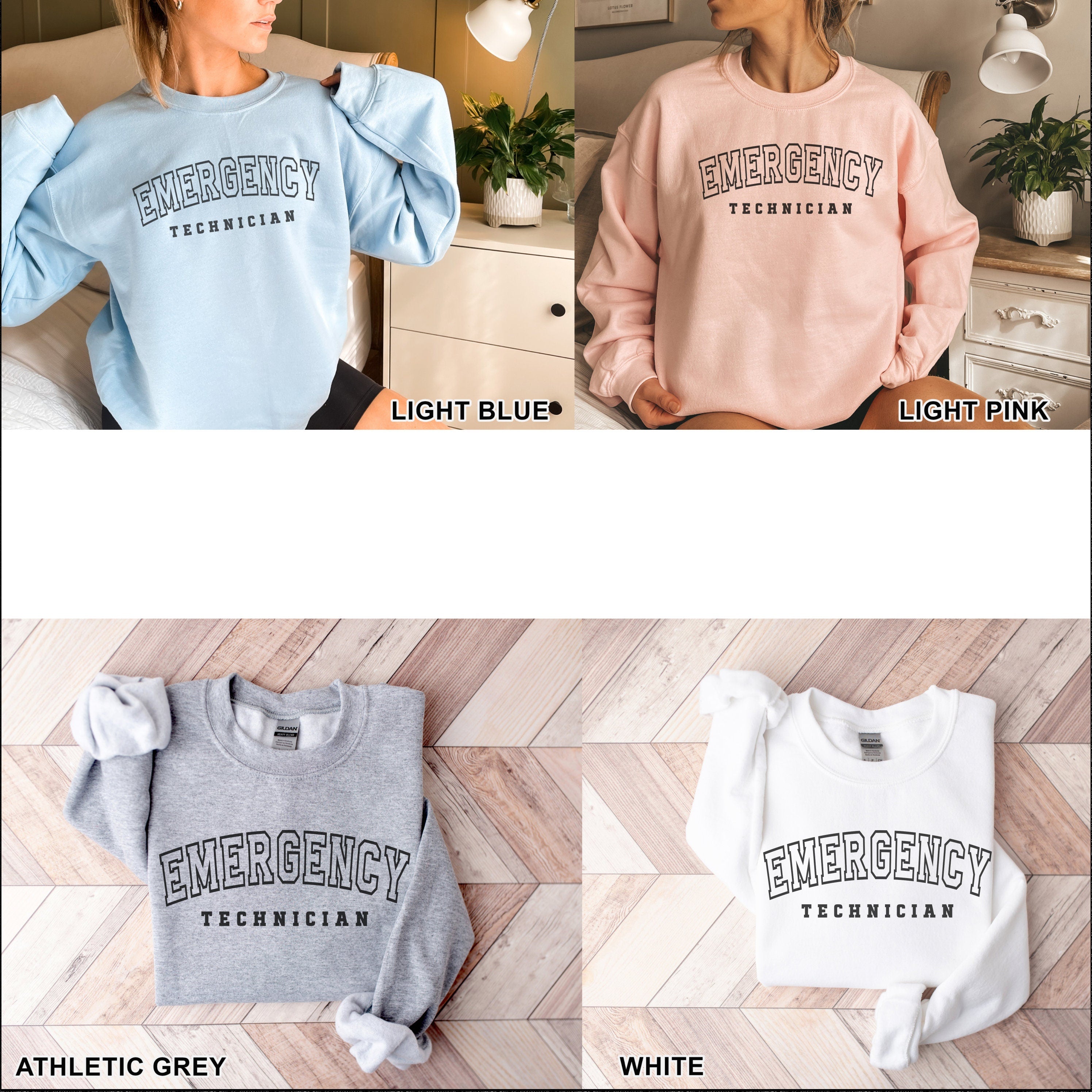 Emergency Technician Sweatshirt, ER Tech, ED Emergency Department, Emergency Room, Tech Week Appreciation, Unisex Crewneck Sweatshirt