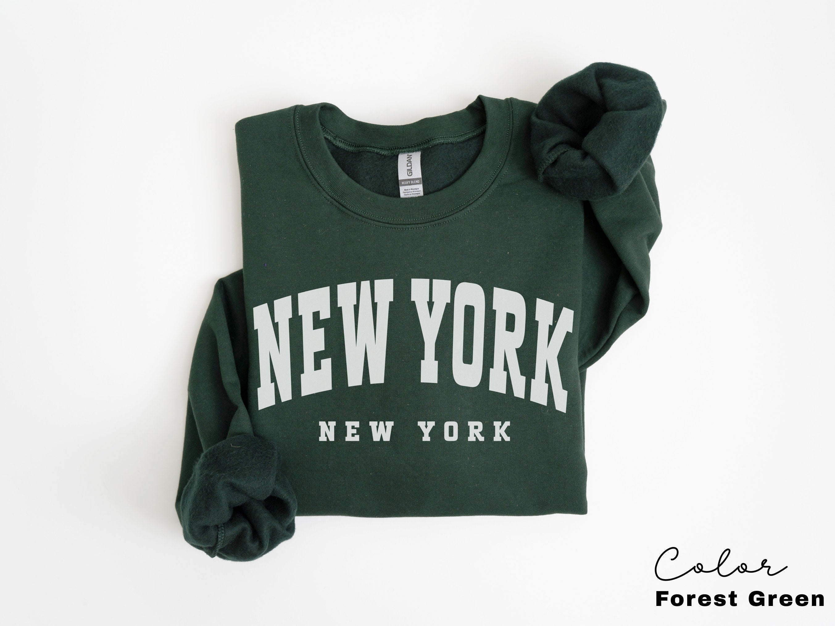 Preppy New York Sweatshirt, New York Pullover, Vintage Varsity Aesthetic, Trendy Travel Destination Gift, Unisex Crewneck Sweatshirt, NYC,