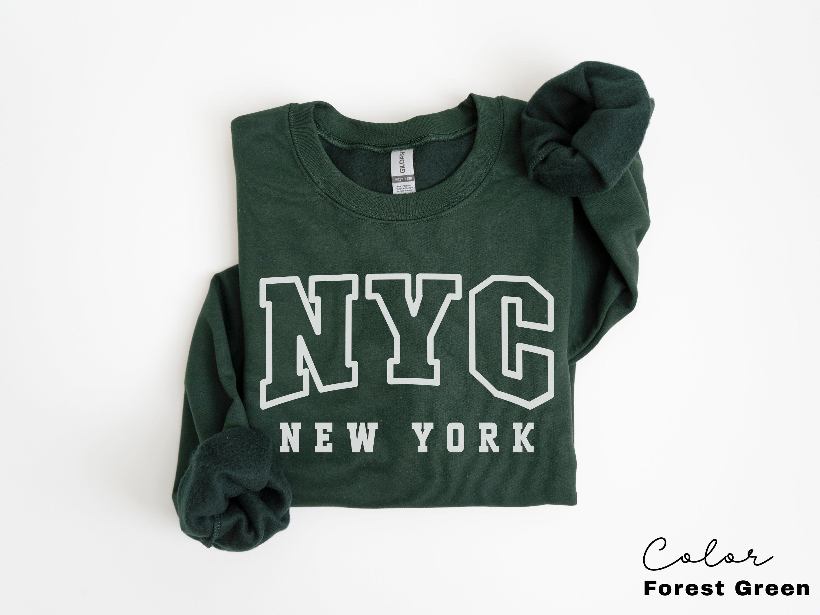 NYC Sweatshirt, New York City Sweatshirt, Trendy Varsity Sweatshirt, Aesthetic College Crewneck, Oversized Sweater, NYC Crewneck, NY Shirt