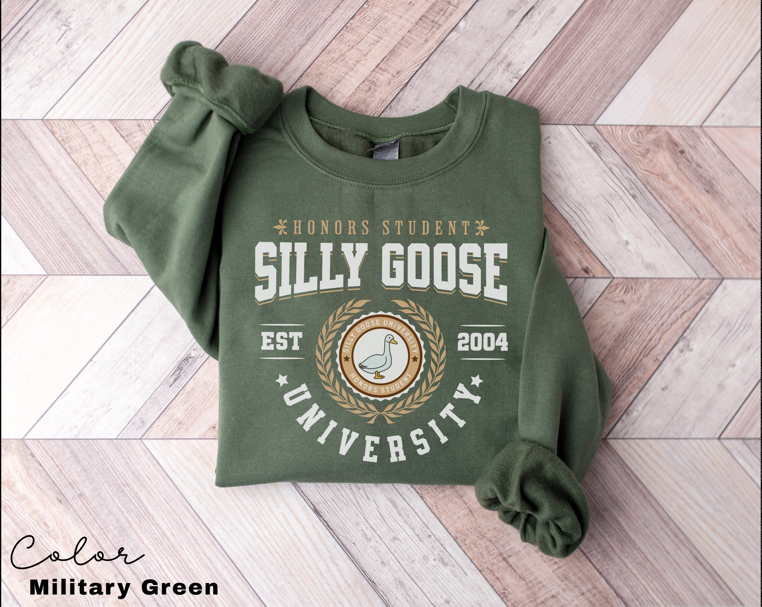 Silly Goose University Crewneck Sweatshirt Unisex Silly Goose University Shirt Funny Sweatshirt Funny College Student Graduate School Gift